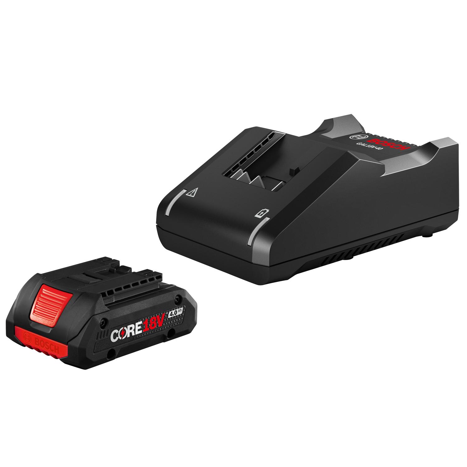 Trousse de chargeur rapide de 18 V et batterie de base 4 Ah