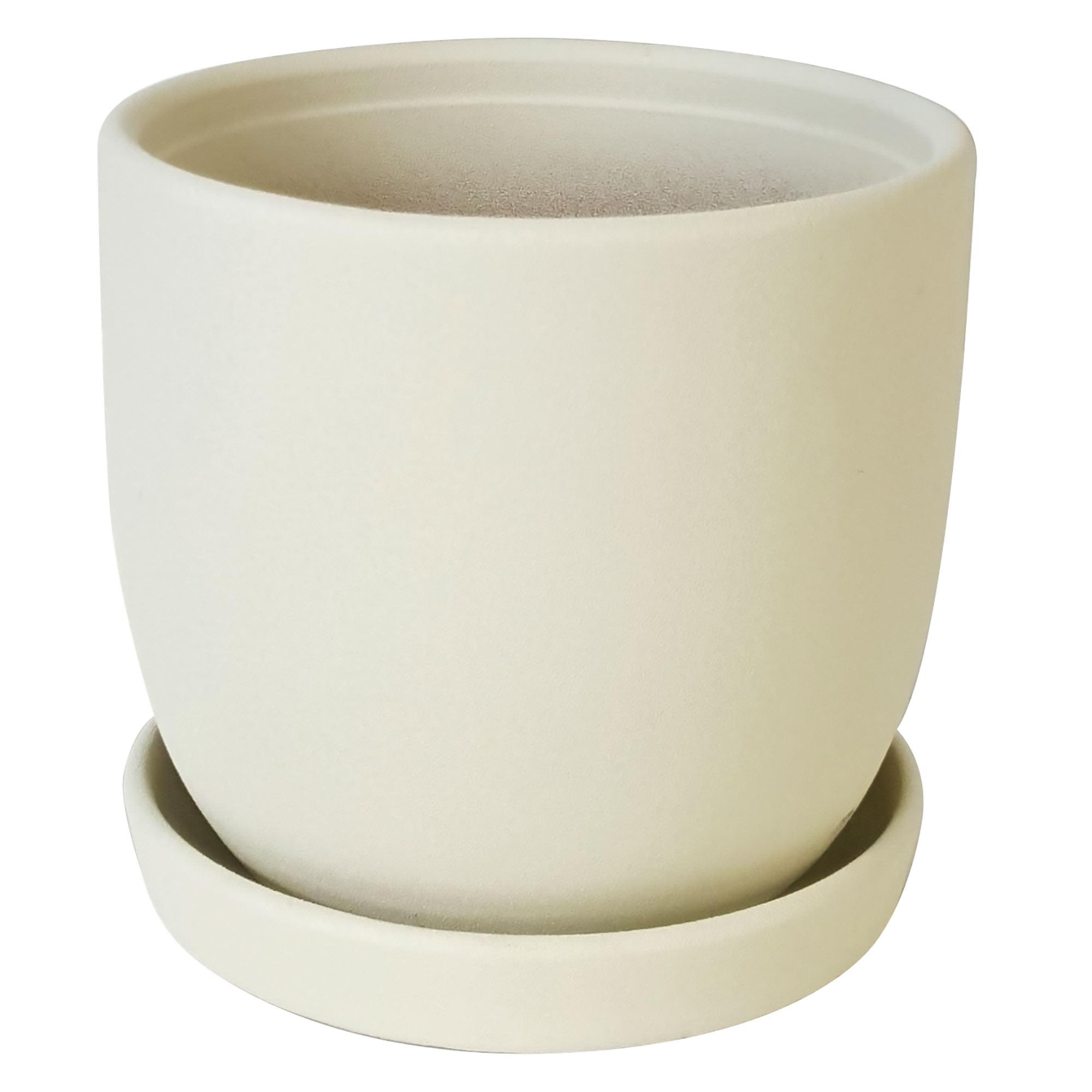 Pot blanc mat sablonneux Chatam de 5,5 po