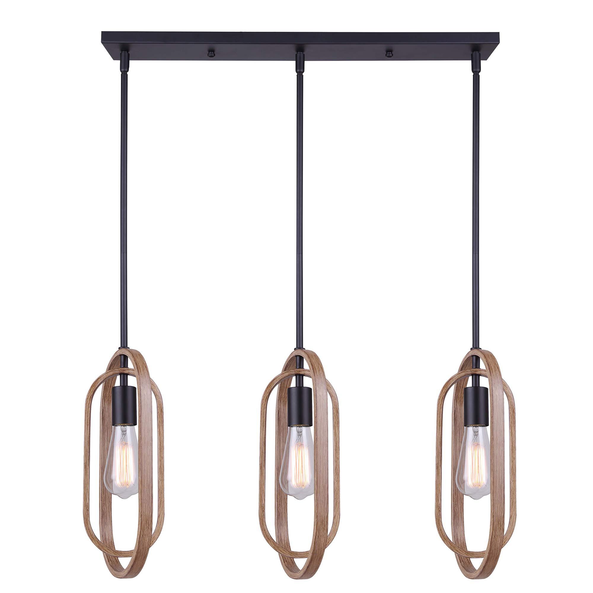 Dilan 30" 3-Light Brushed Brown Pendant