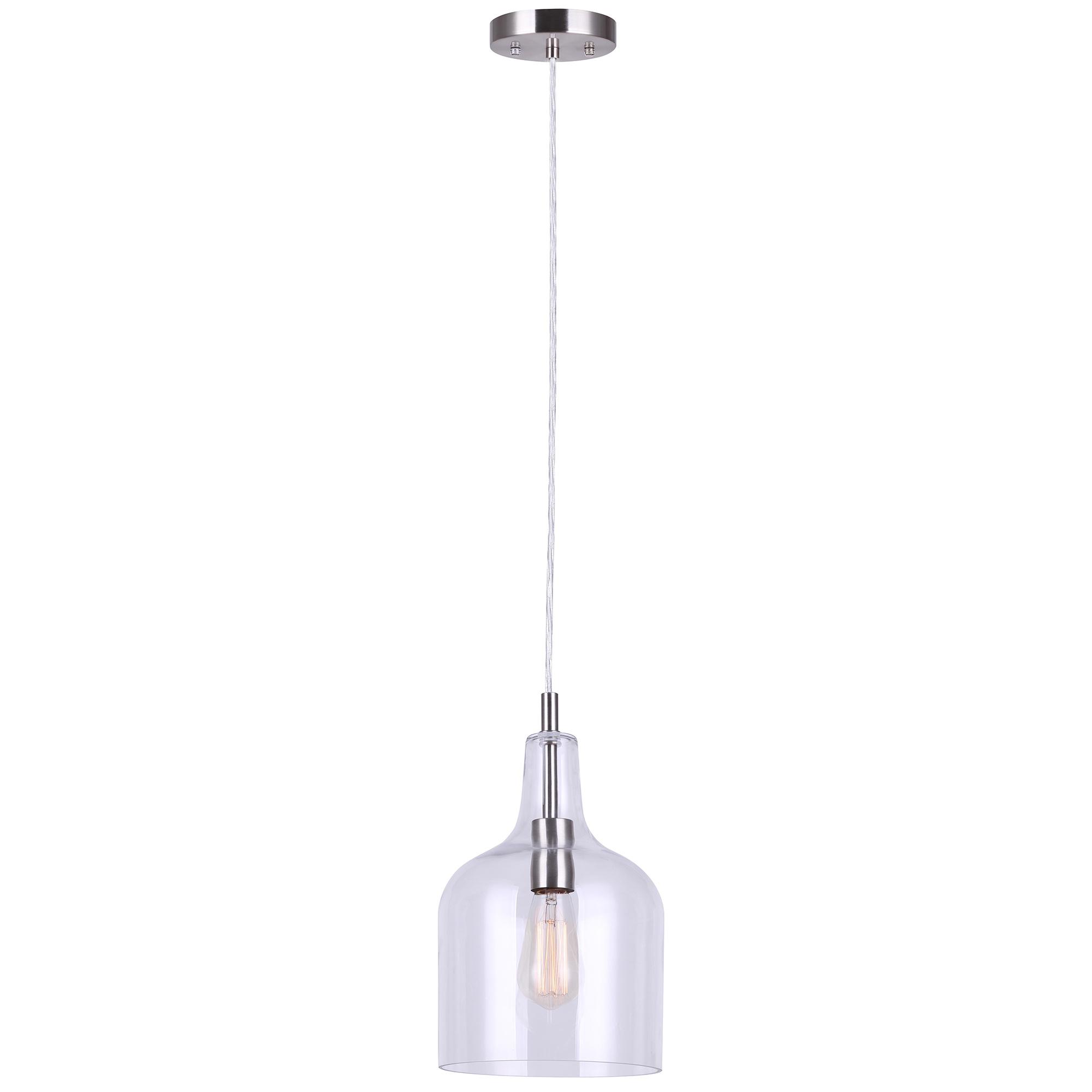 Keeva 8" Brushed Nickel Pendant Light