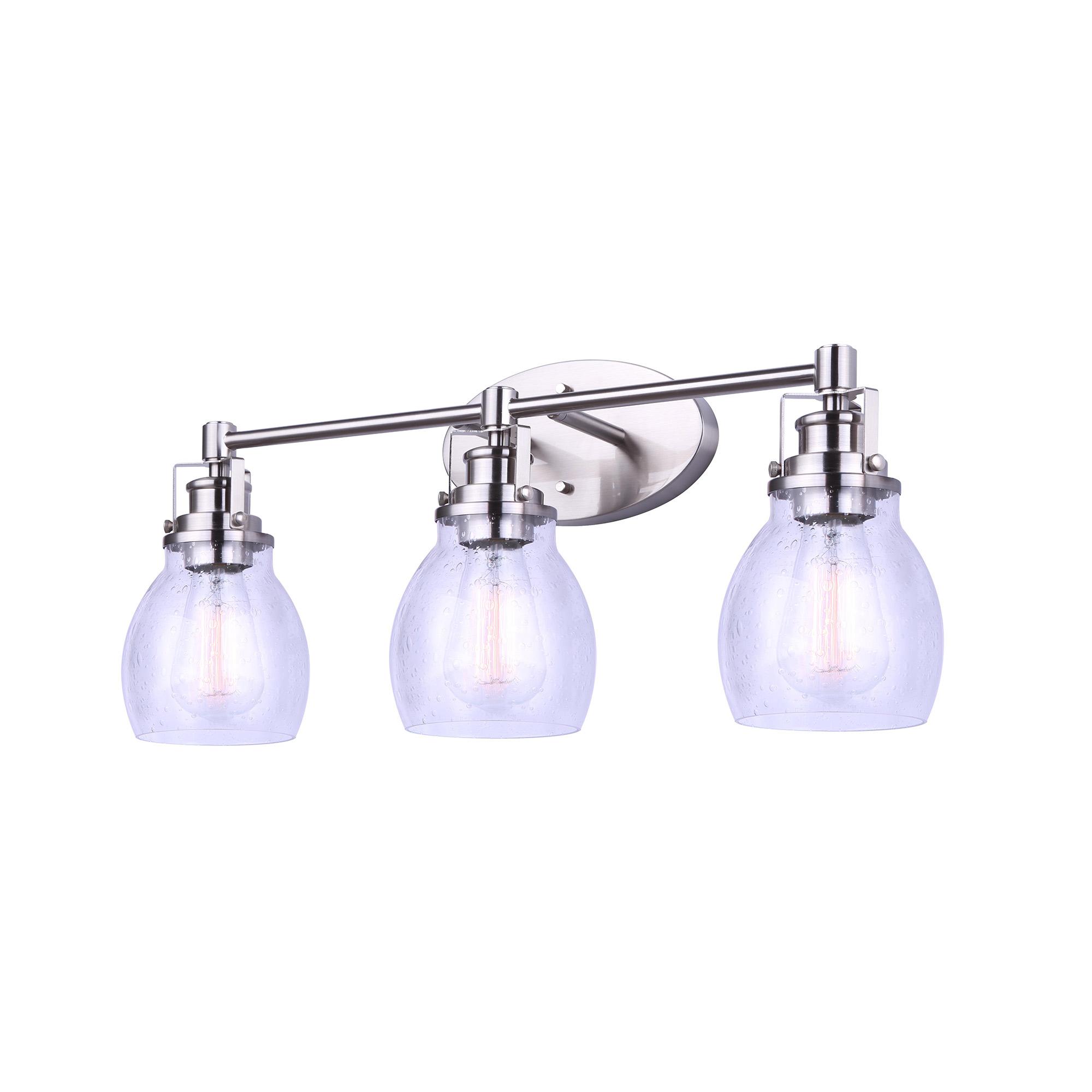 Carson 3-Light Vanity Fixture Brushed Nickel