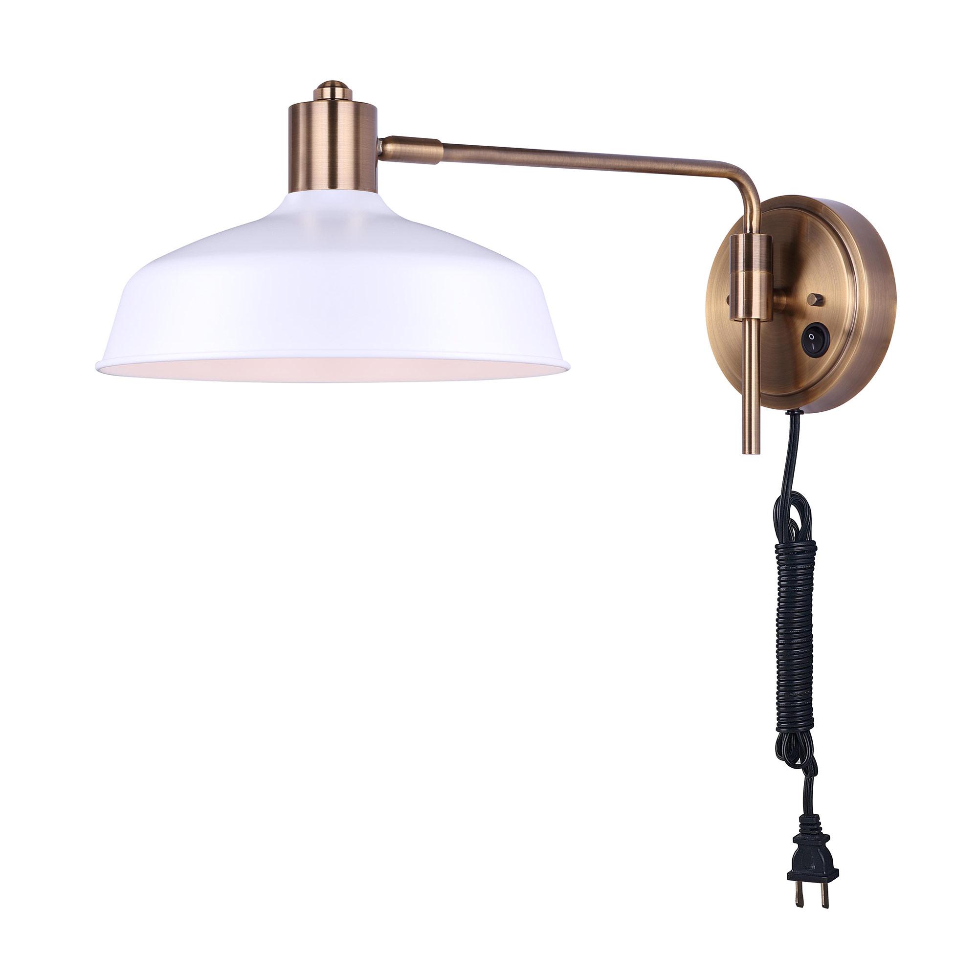 Bello 1-Light White And Gold Wall Fixture