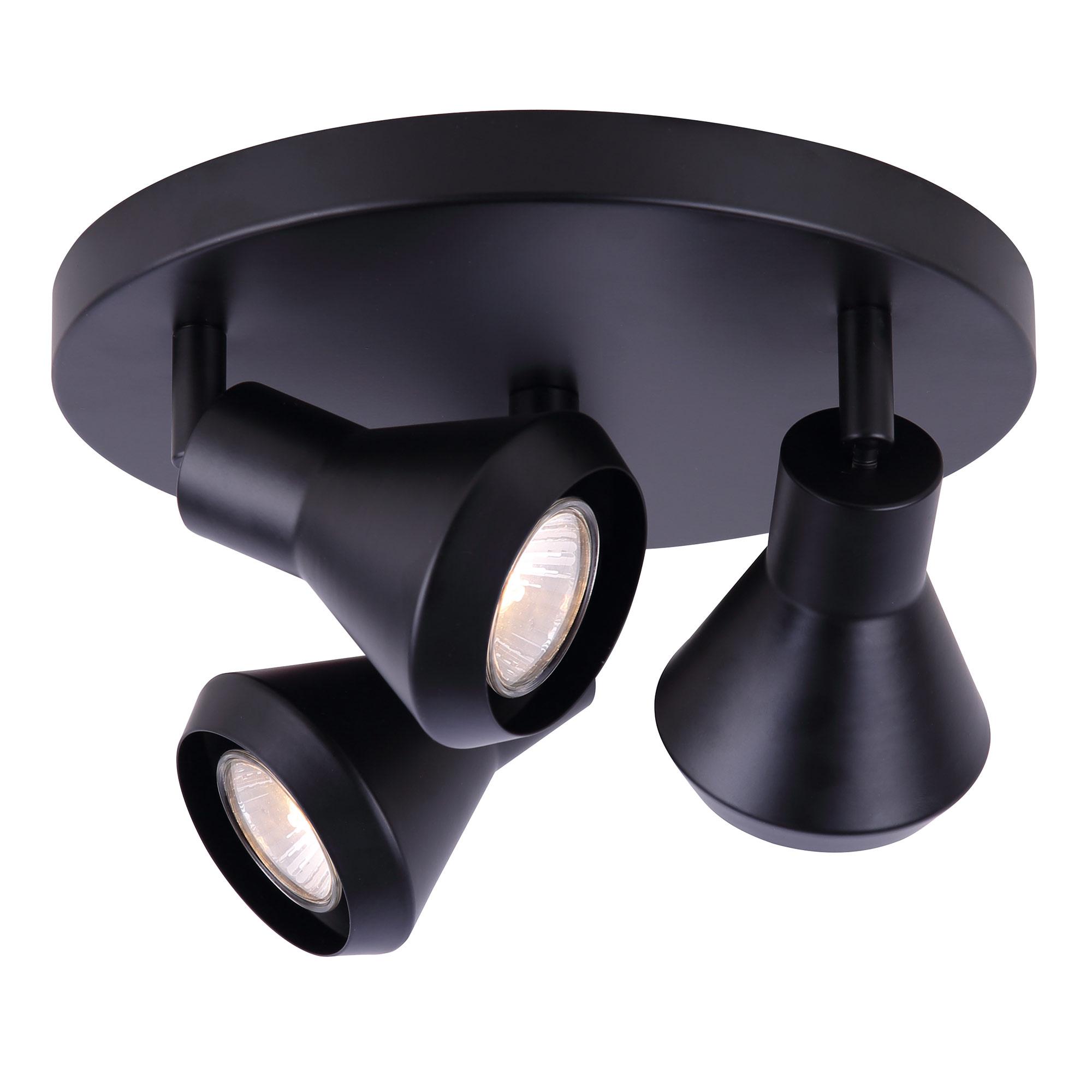 Byck 3-Light Canopy Fixture Black