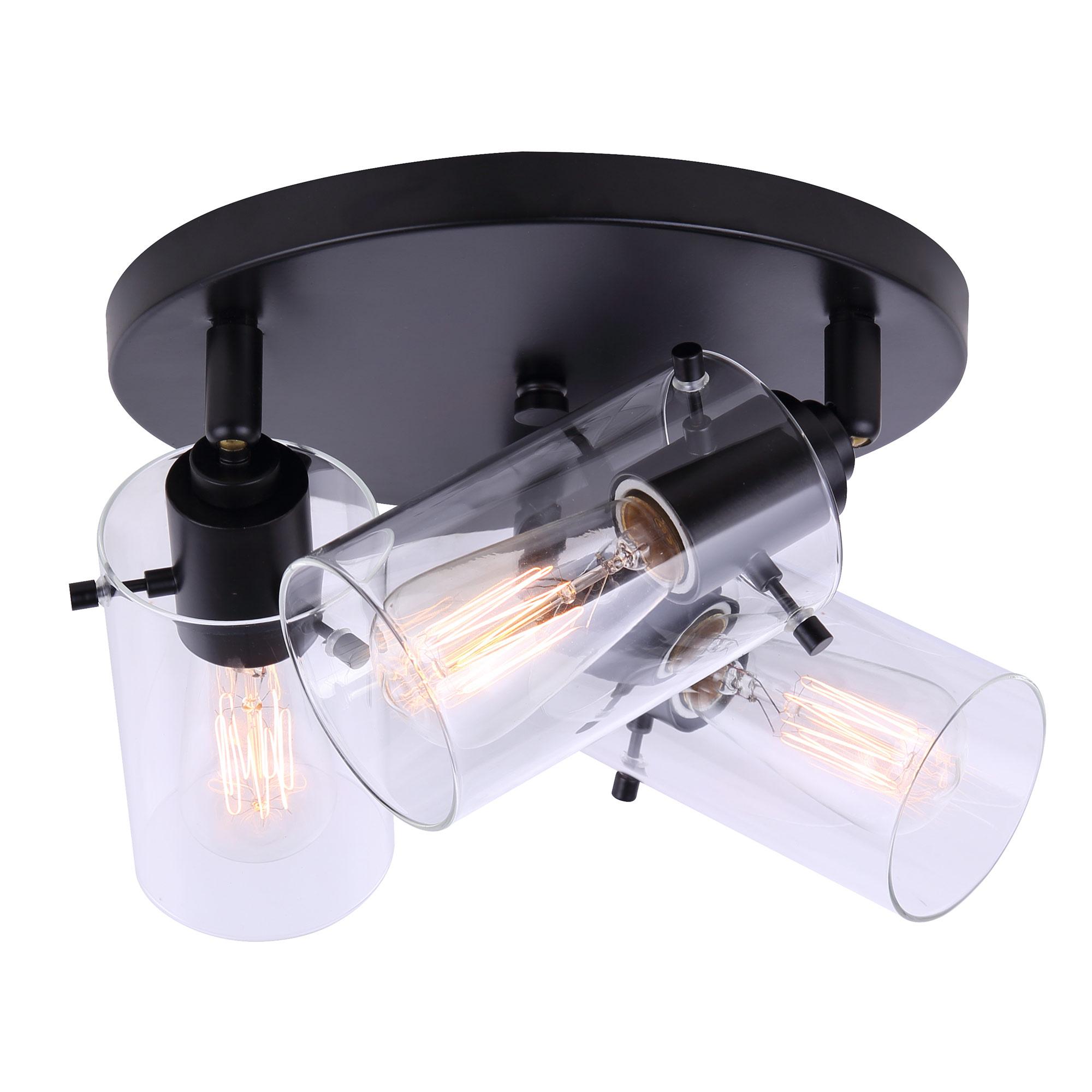 Joni 3-Light Black Canopy Fixture