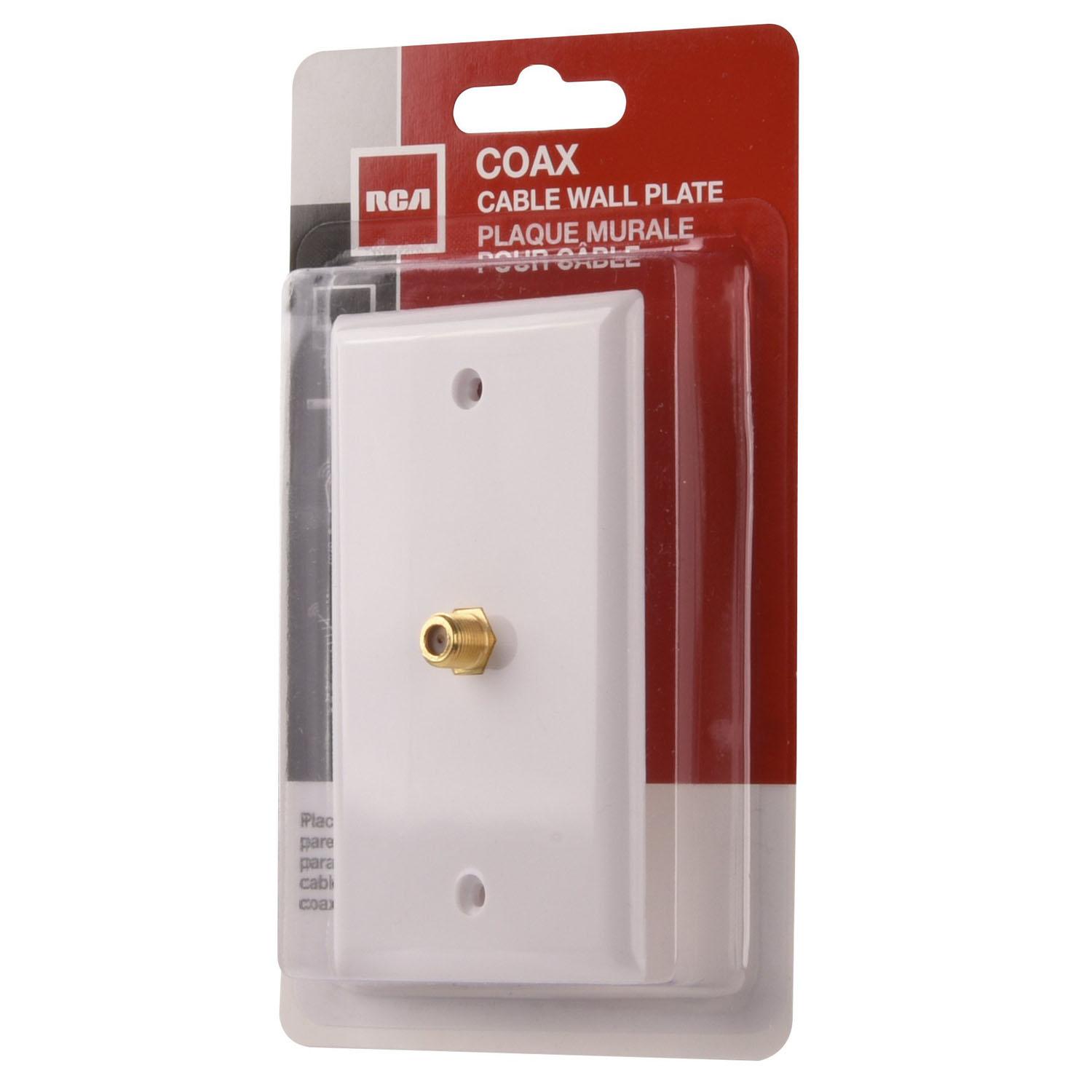 Coax Wall Plate-White