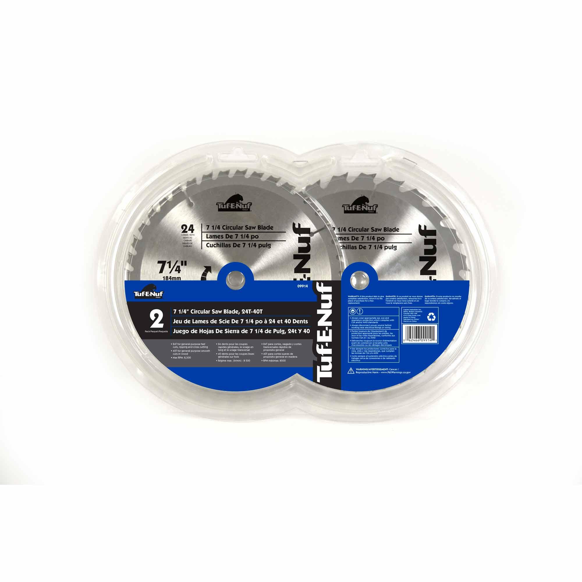 7-1/4" Circular Saw Blade Set