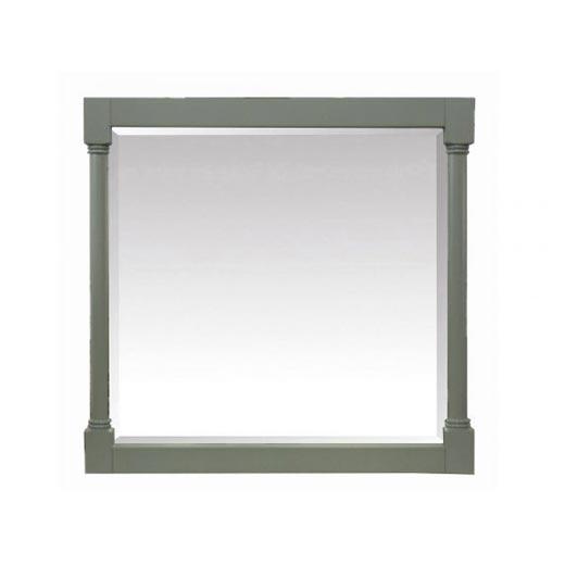 Miroir peint en gris de 36 po