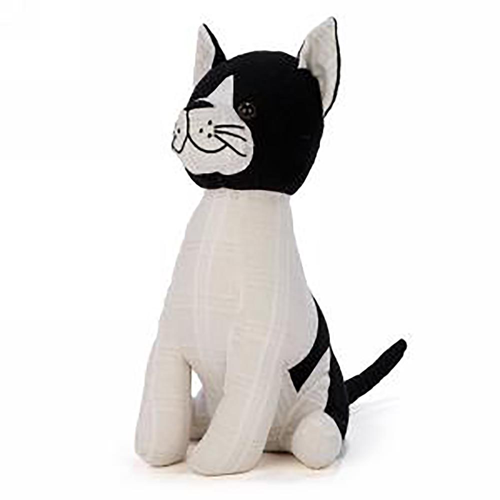 Black & Ivory Dog Door Stopper