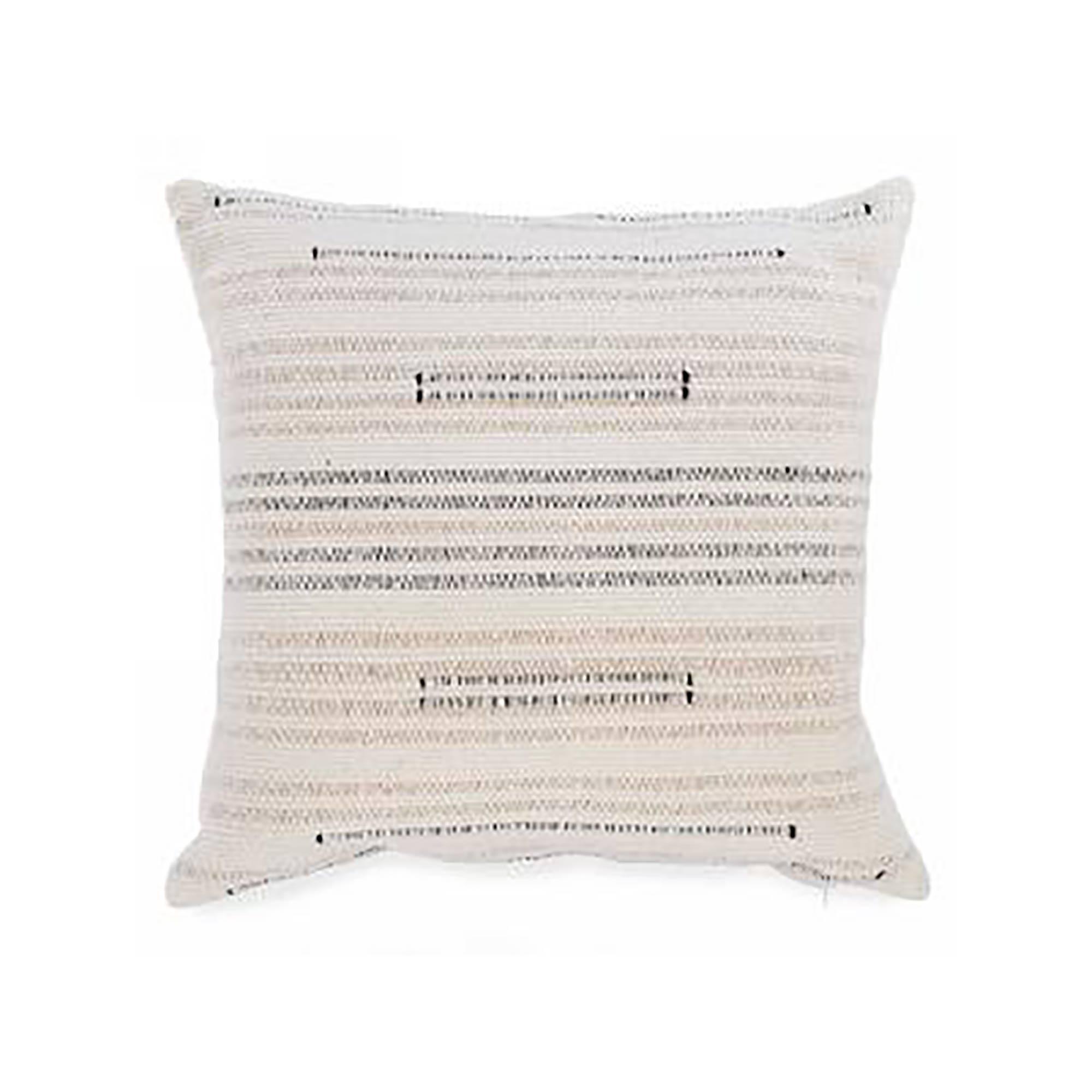 Natural Cushion With Stripes