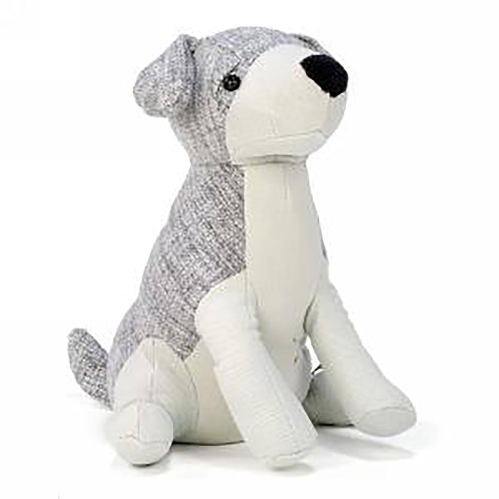 Grey And Beige Dog Doorstopper