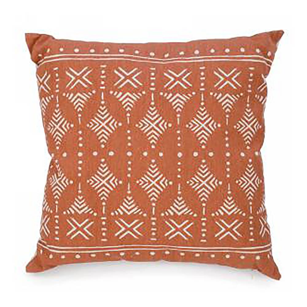 Terracotta Colored Print Cushion