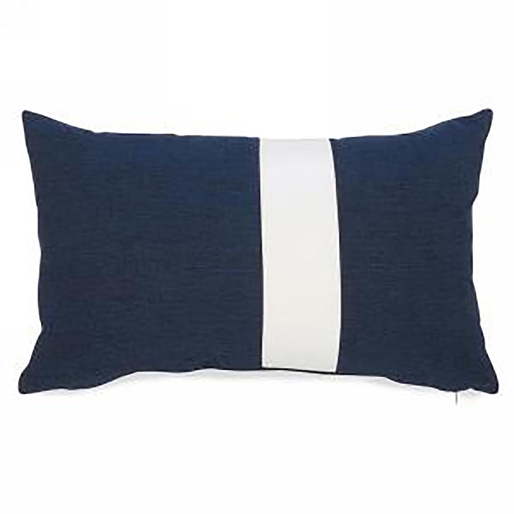 Rectangle Blue Colorblock Cushion