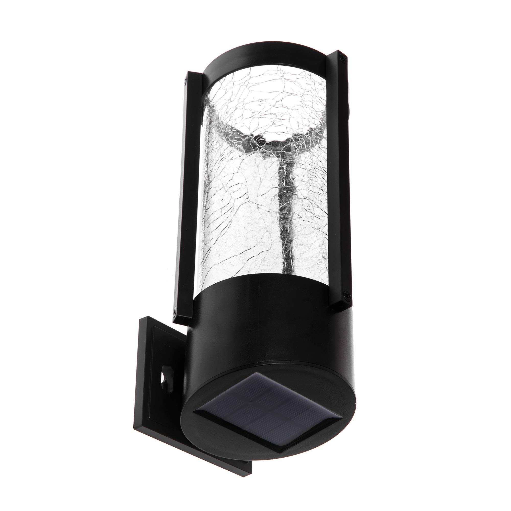 Lampe solaire de patio en verre craquelé – 2 par paquet