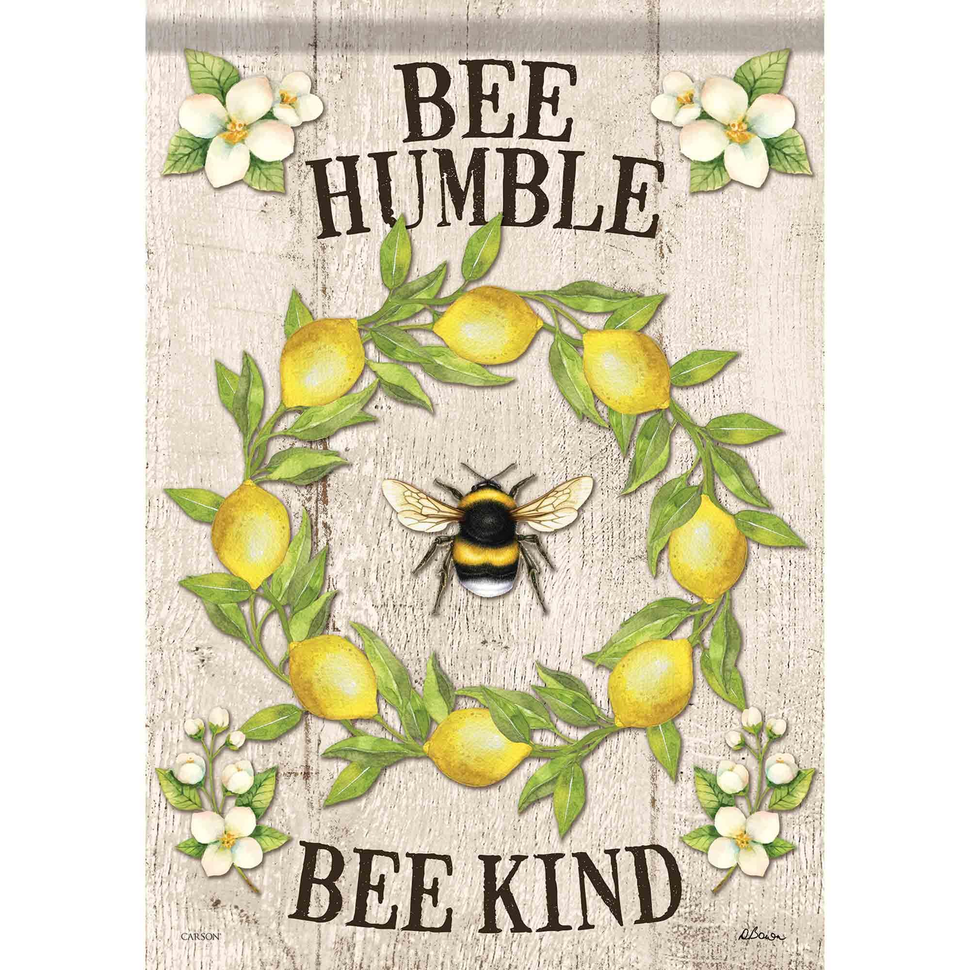 Spring Large Flag Bee Lemon Wreath