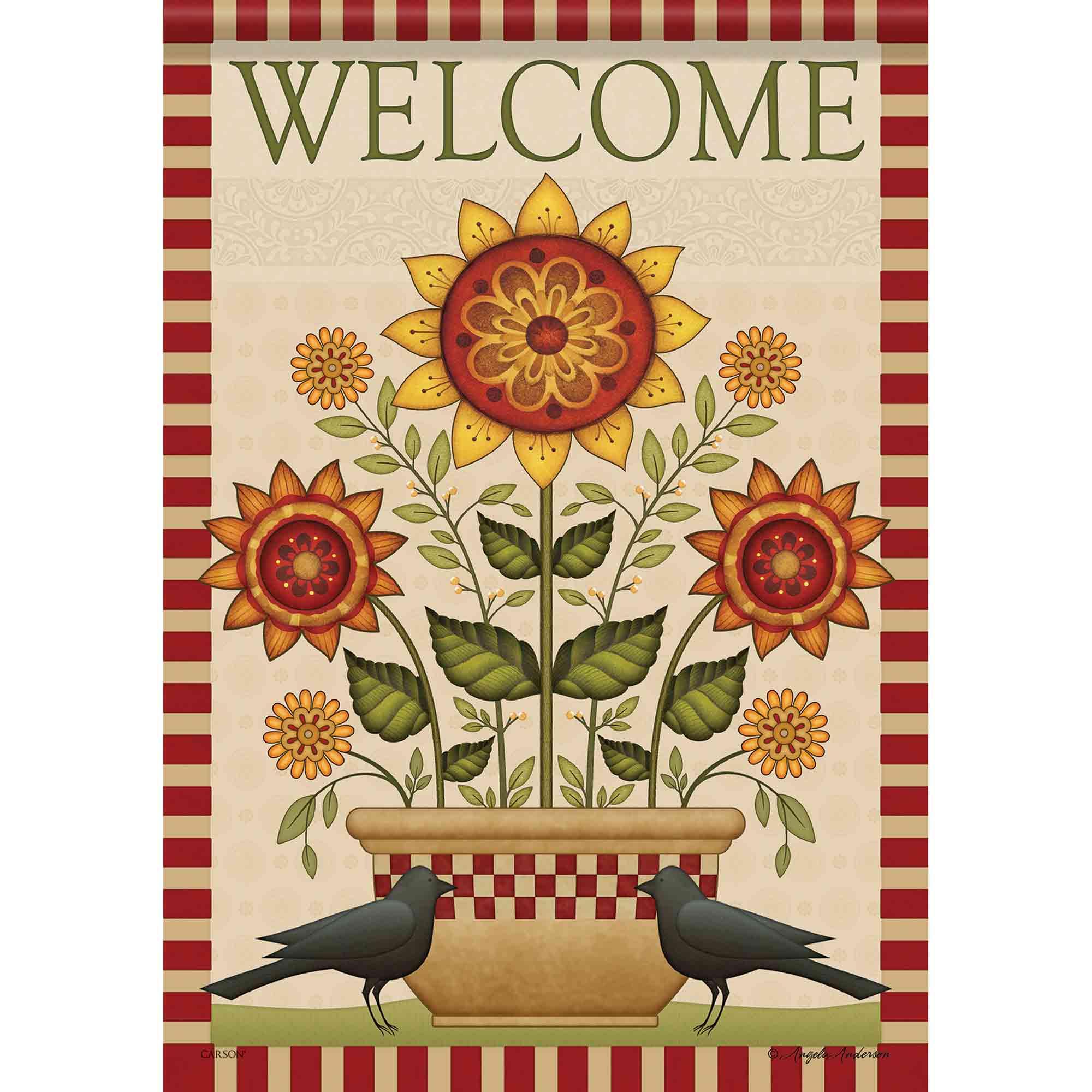 Spring Garden Flag Sunny Day 
