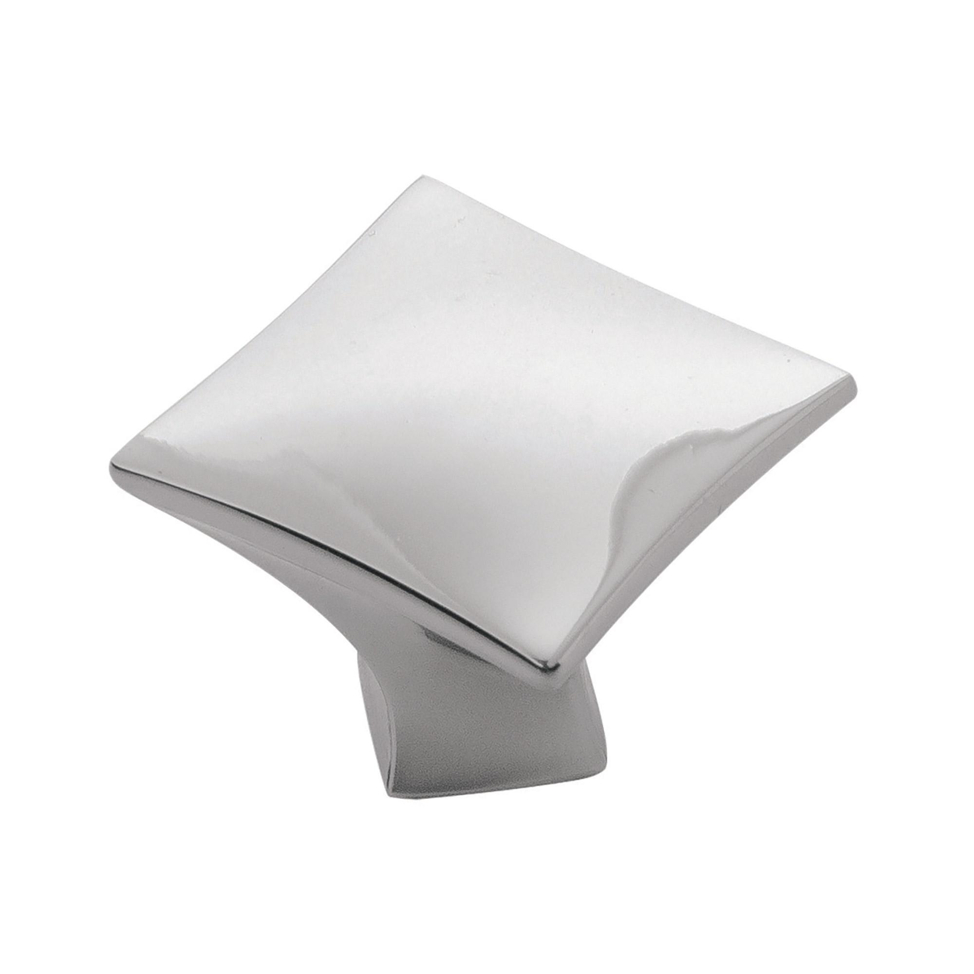 Bouton Twist carré en nickel poli 1 1/4 po