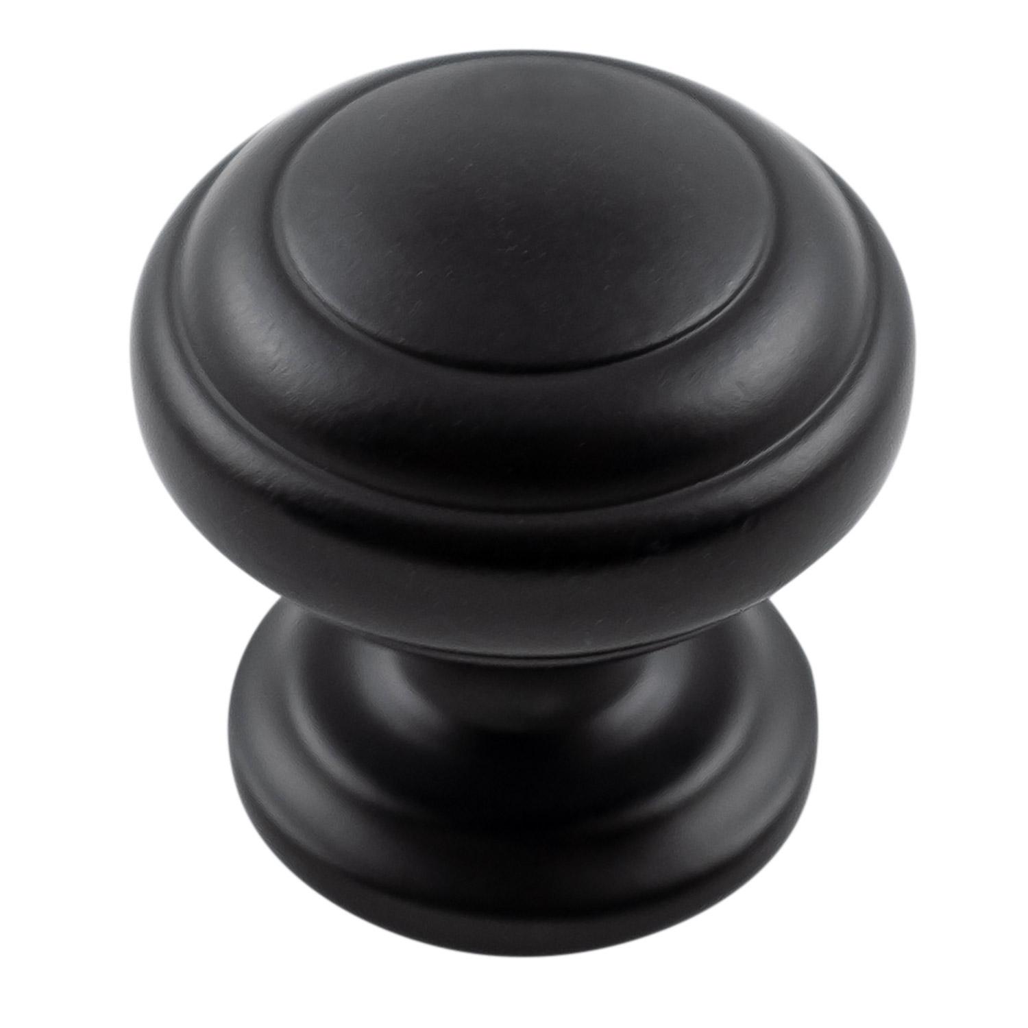 Zephyr 1-1-/4" Diameter Matte Black Knob