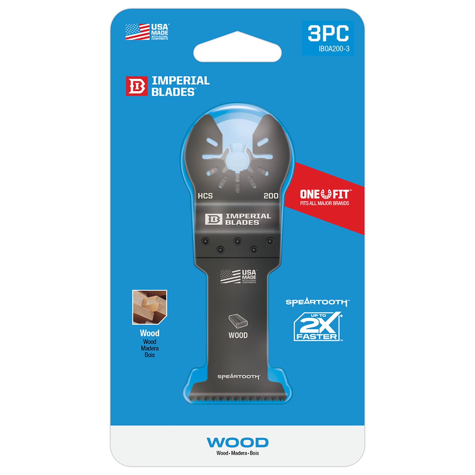 One Fit 1-3/8" Speartooth Fast Cut Wood Blade-3/Pack
