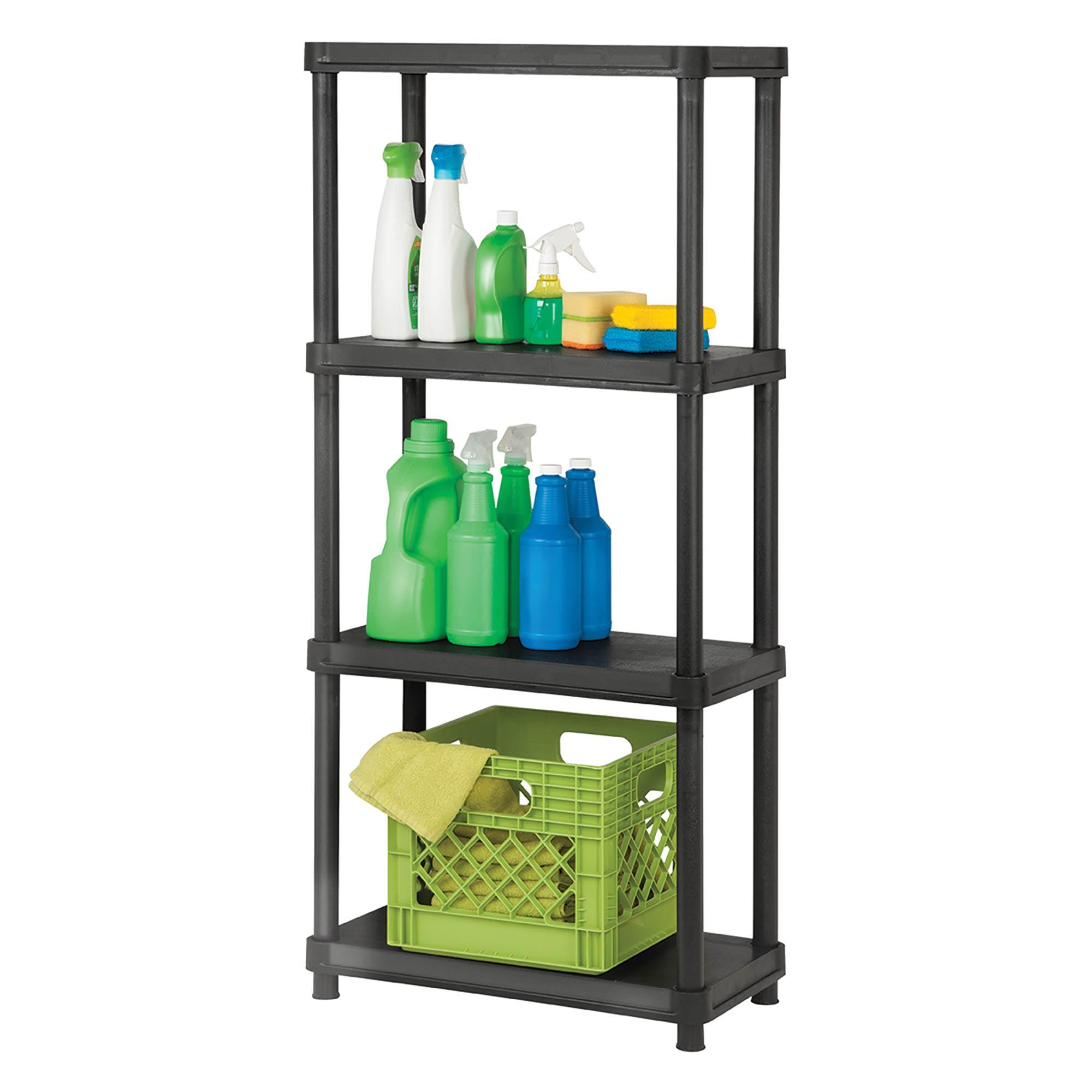 Étagère en résine de 12 po x 24 po à 4 tablettes