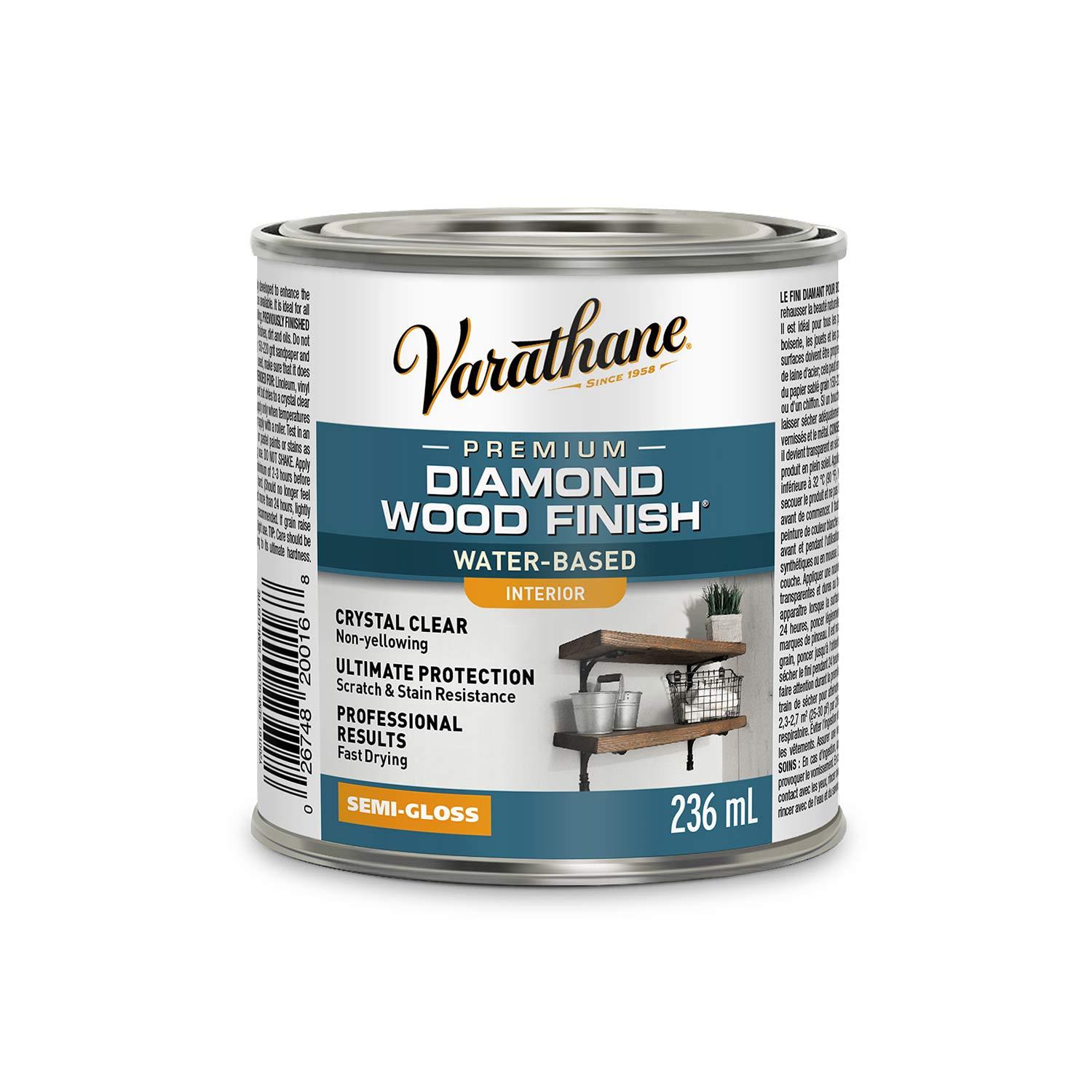 Diamond Wood Finish Crystal Clear, Semi-Gloss 236mL