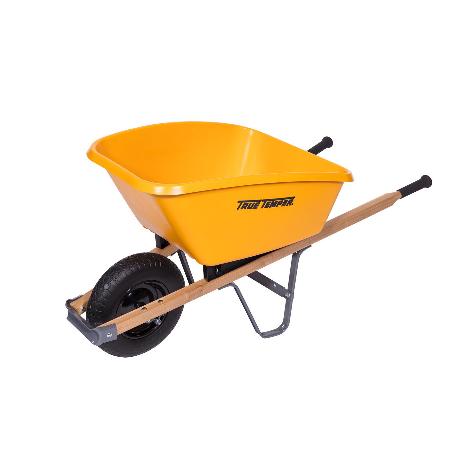 5 cu. ft. Heavy Duty Poly Tray Wheelbarrow