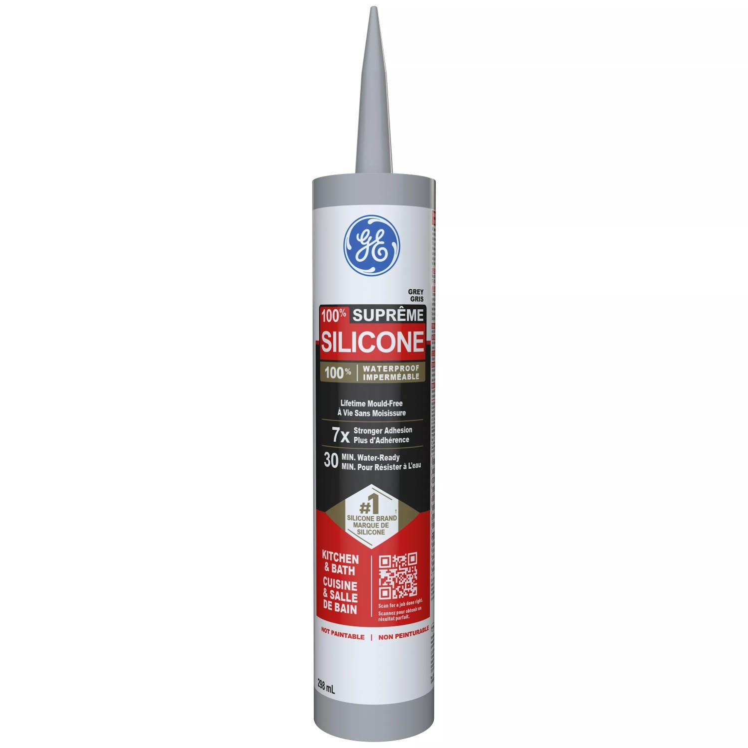 GE Supreme Silicone Kitchen & Bath Translucent White 299mL