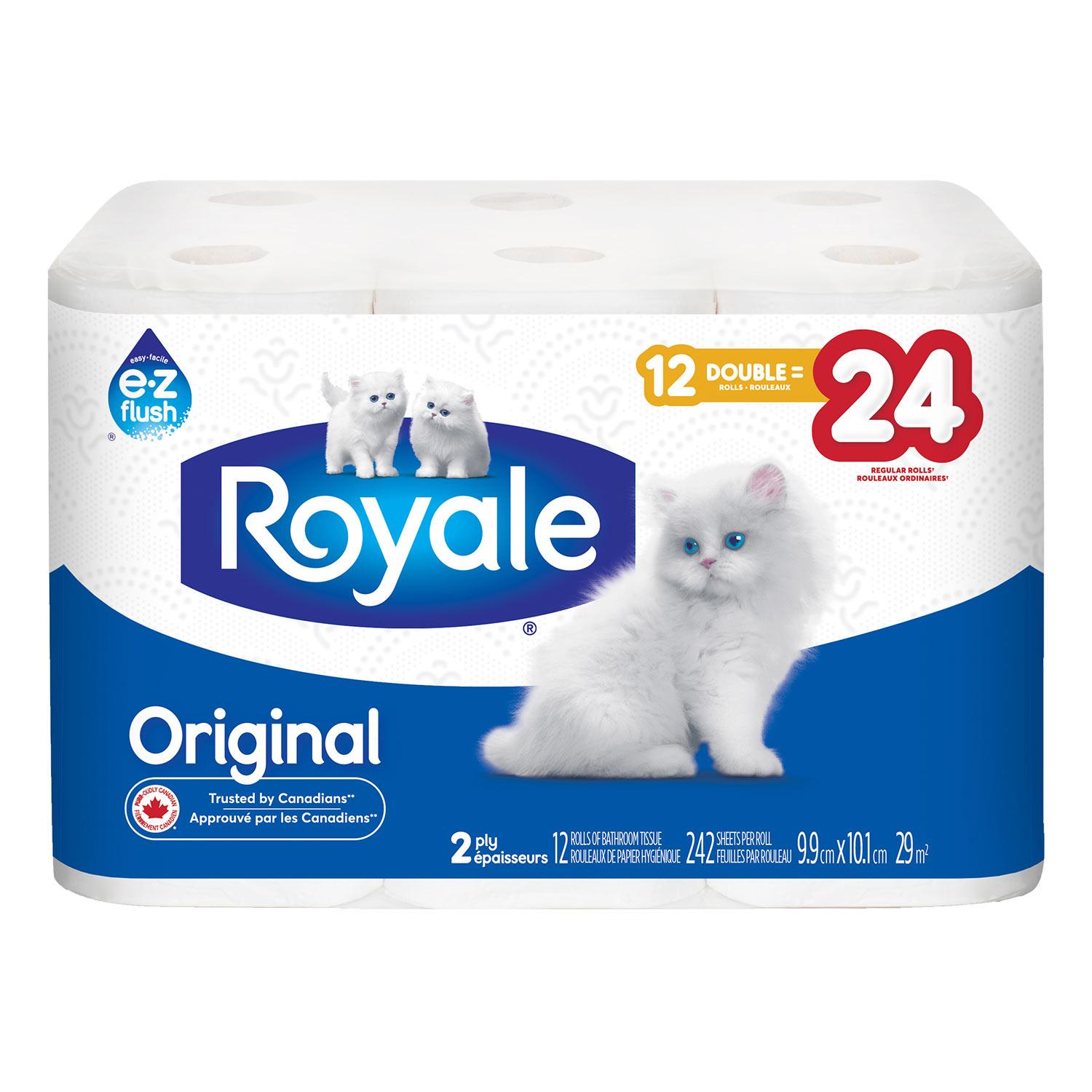 Papier hygiénique Royale 12 rouleaux 2 plis doubles