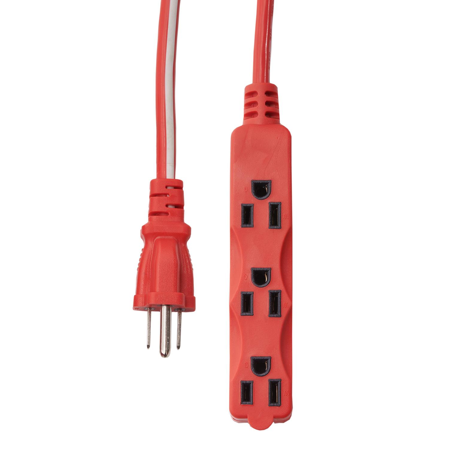 Christmas Extension Cord Candy Red And White Stripe