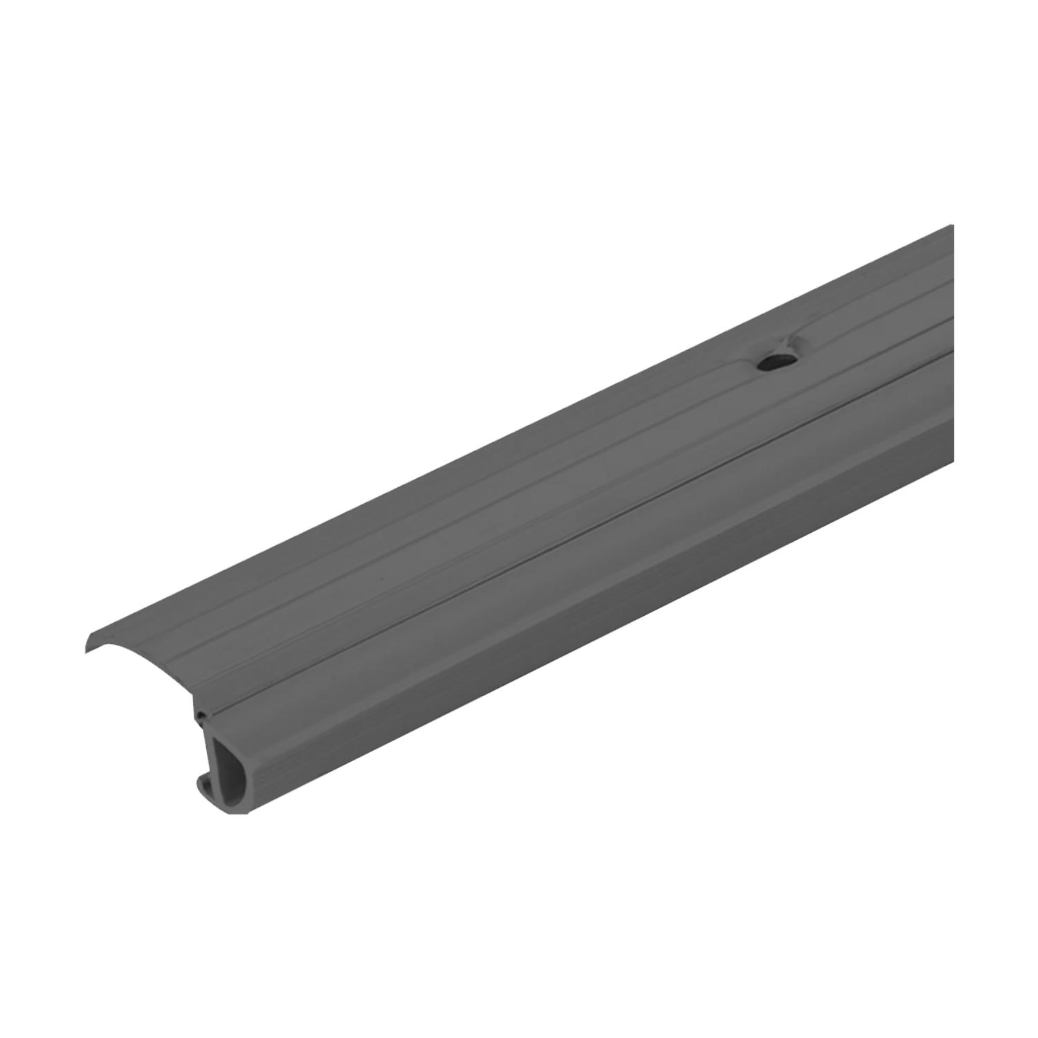 Seuil de porte coupe-froid alu, insert vinyle 36" - Gris