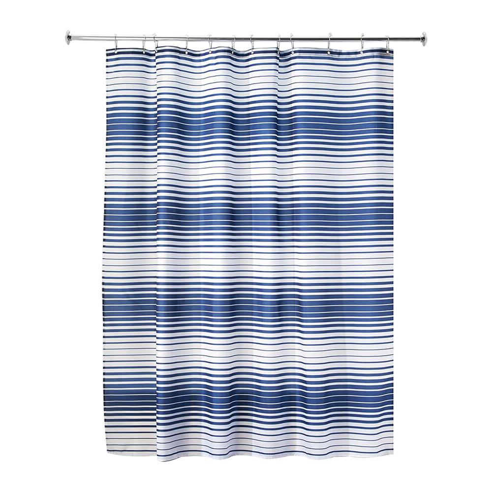 Enzo Shower Curtain Navy/White