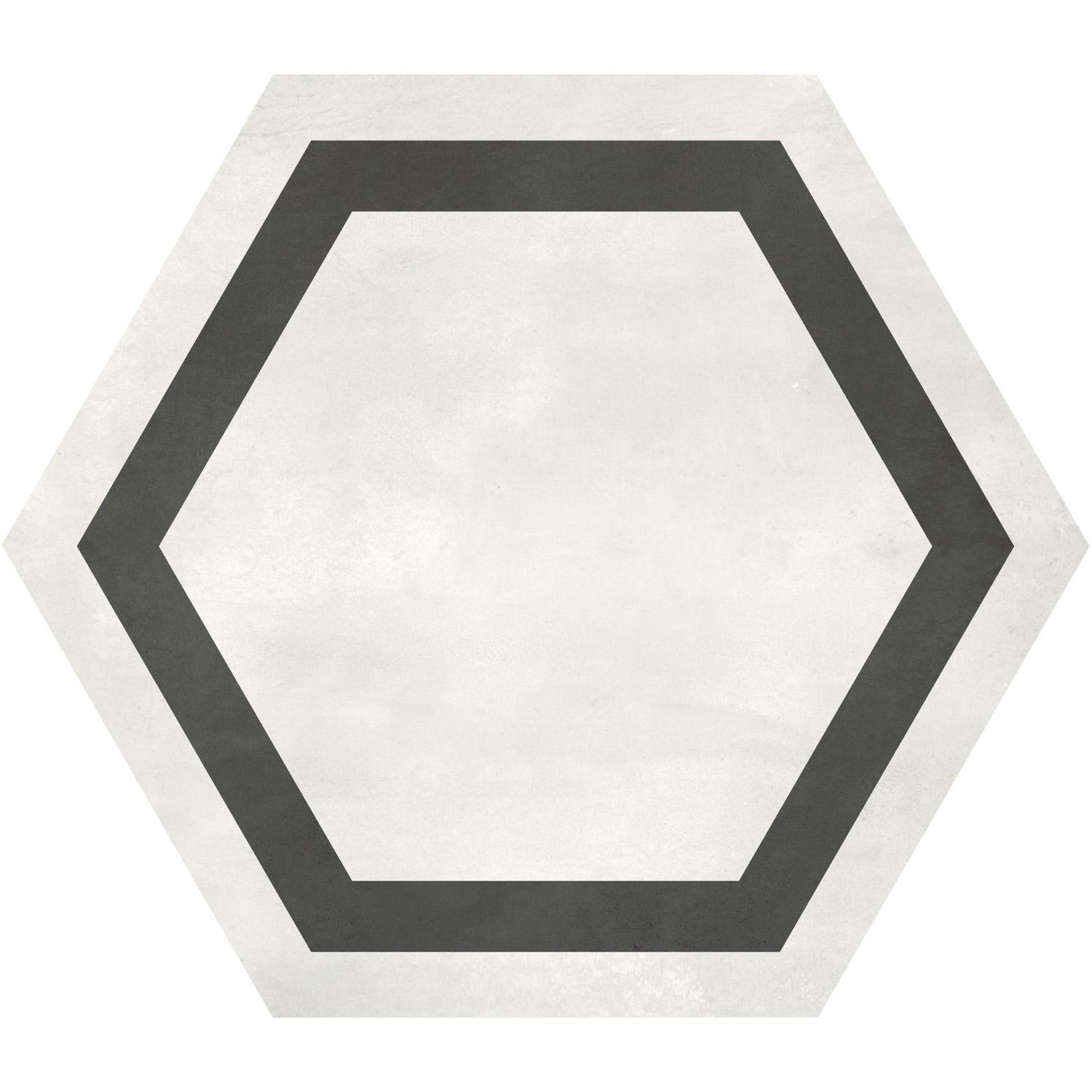 Carreaux hexagonaux à bordure 7 x 8 po, 2,80 pi²/bte