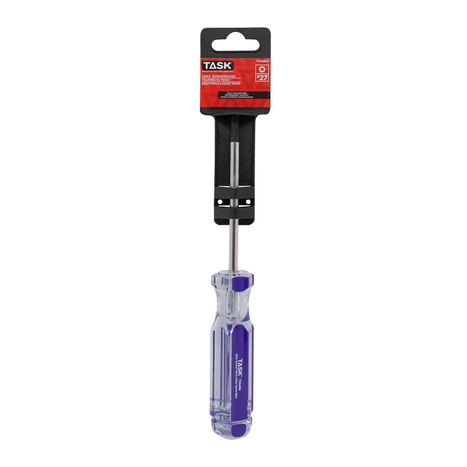 Tournevis à prise rigide en acétate 4 po Torx T27 Elite, 1/p