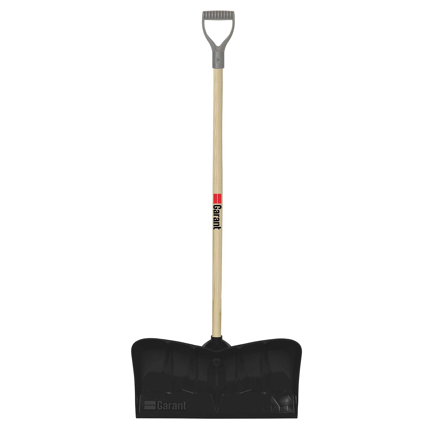 22" Poly Blade D Shape Wood Handle Snow Pusher