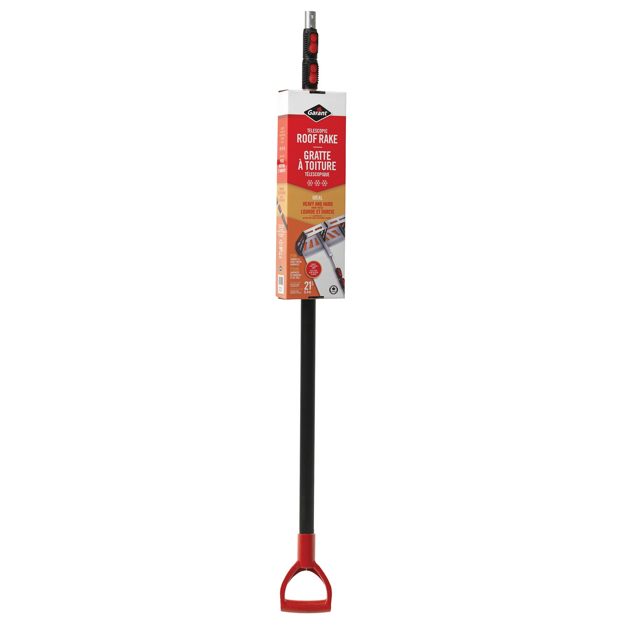 19" Aluminum Blade With Carpet Telescopic Snow Roof Rake