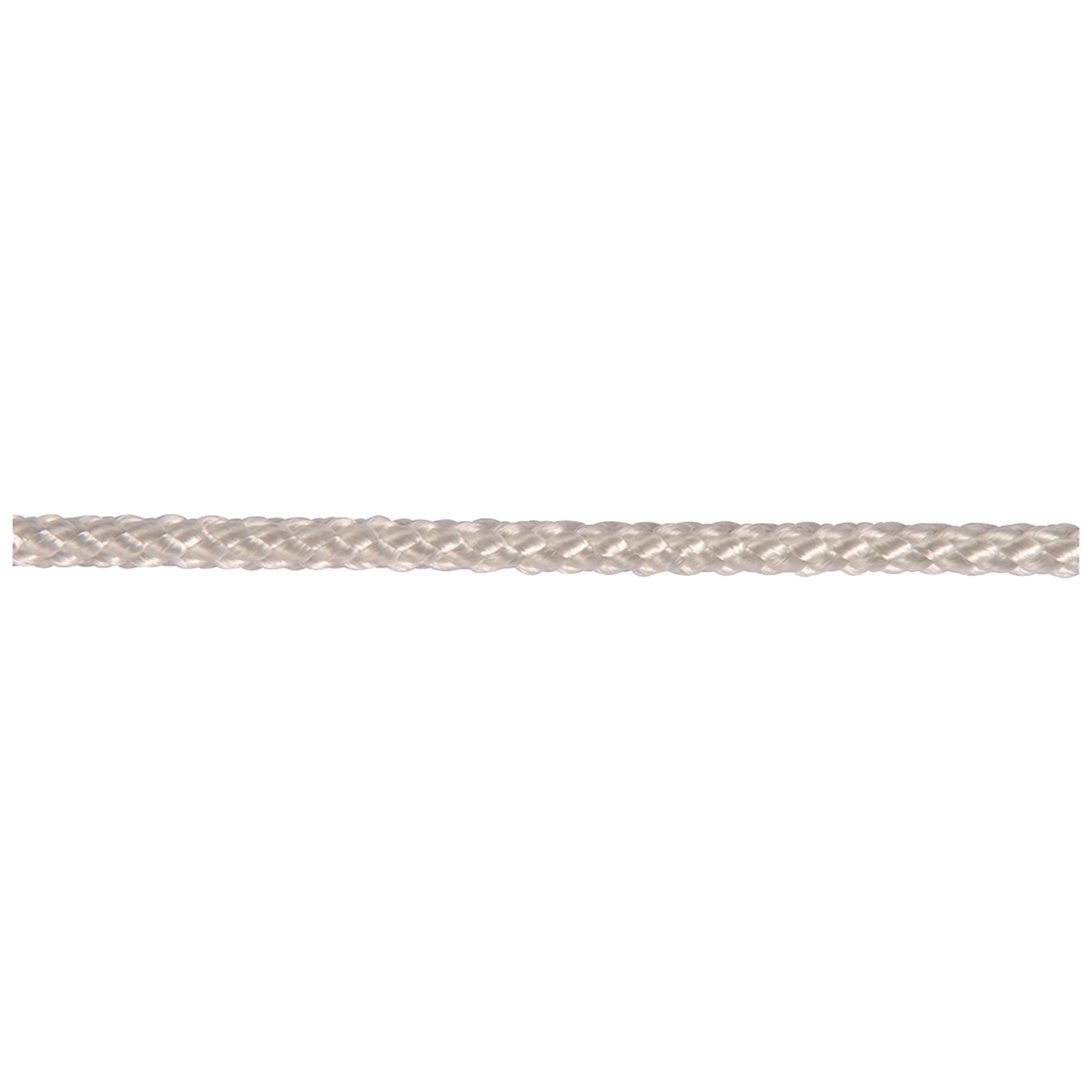 Rope Nylon Diamond Braided White 1/8 x 48'