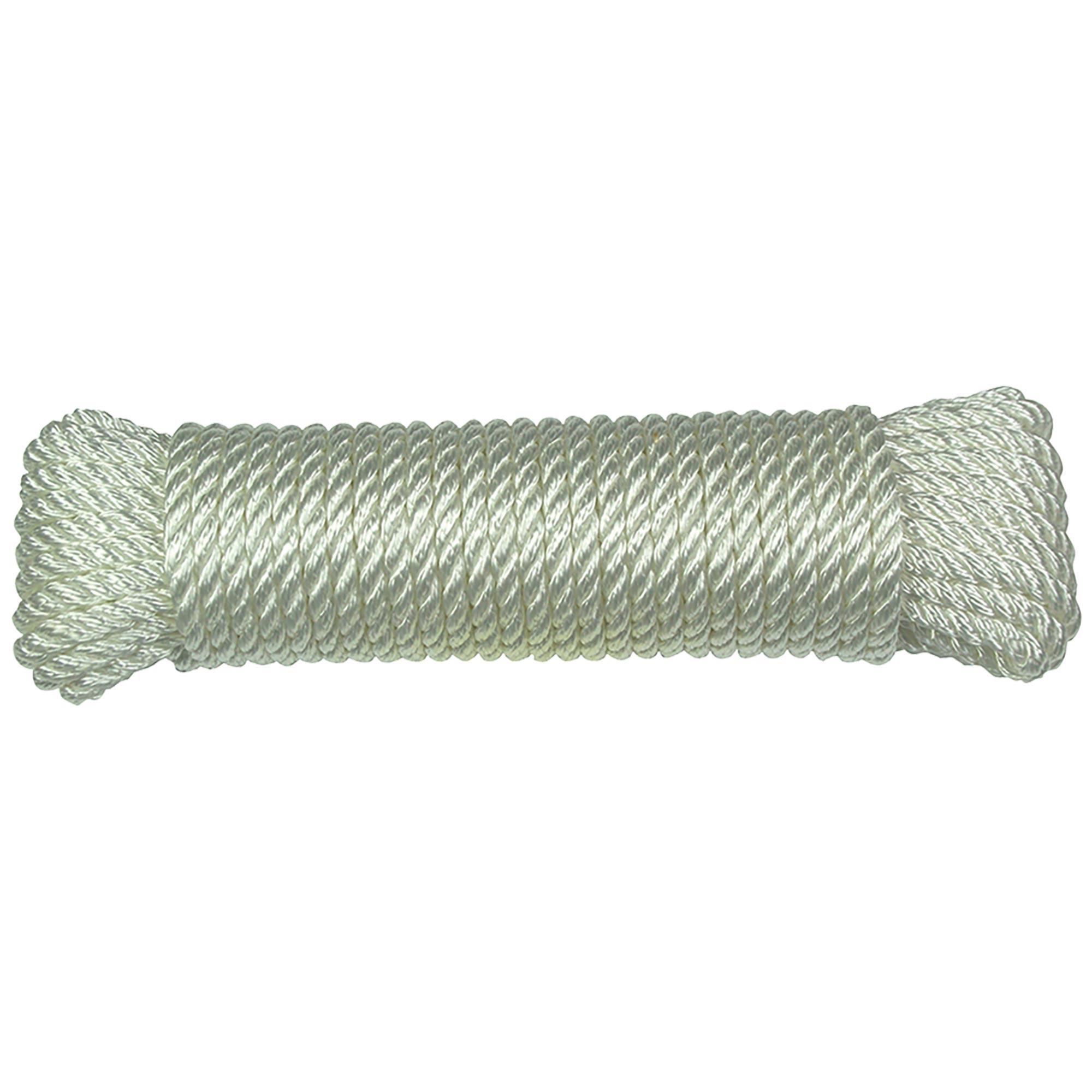Rope Nylon 3 Strands White 3/8 x 50'