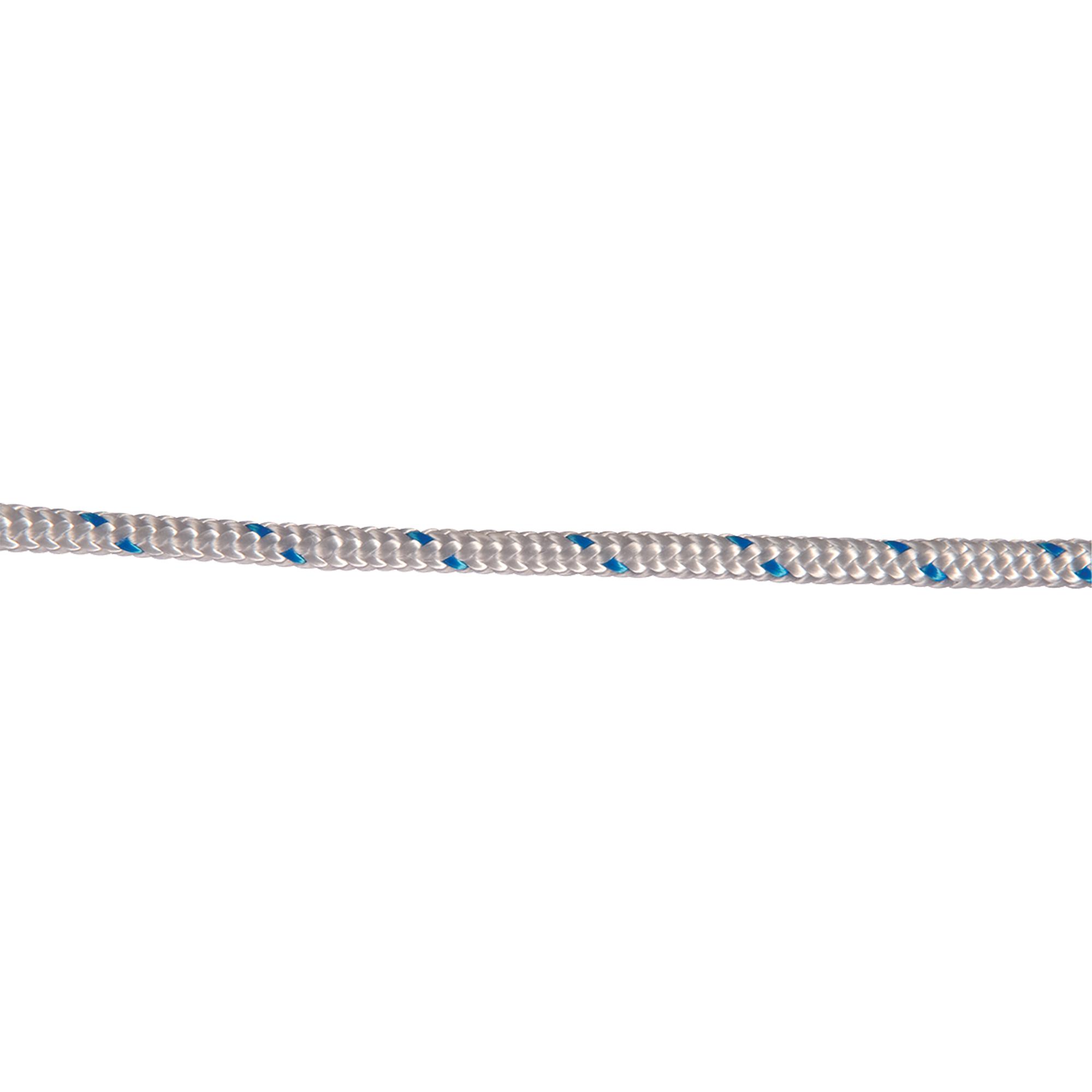Braided Clothesline Polyester White/Blue 1/4 x 150'