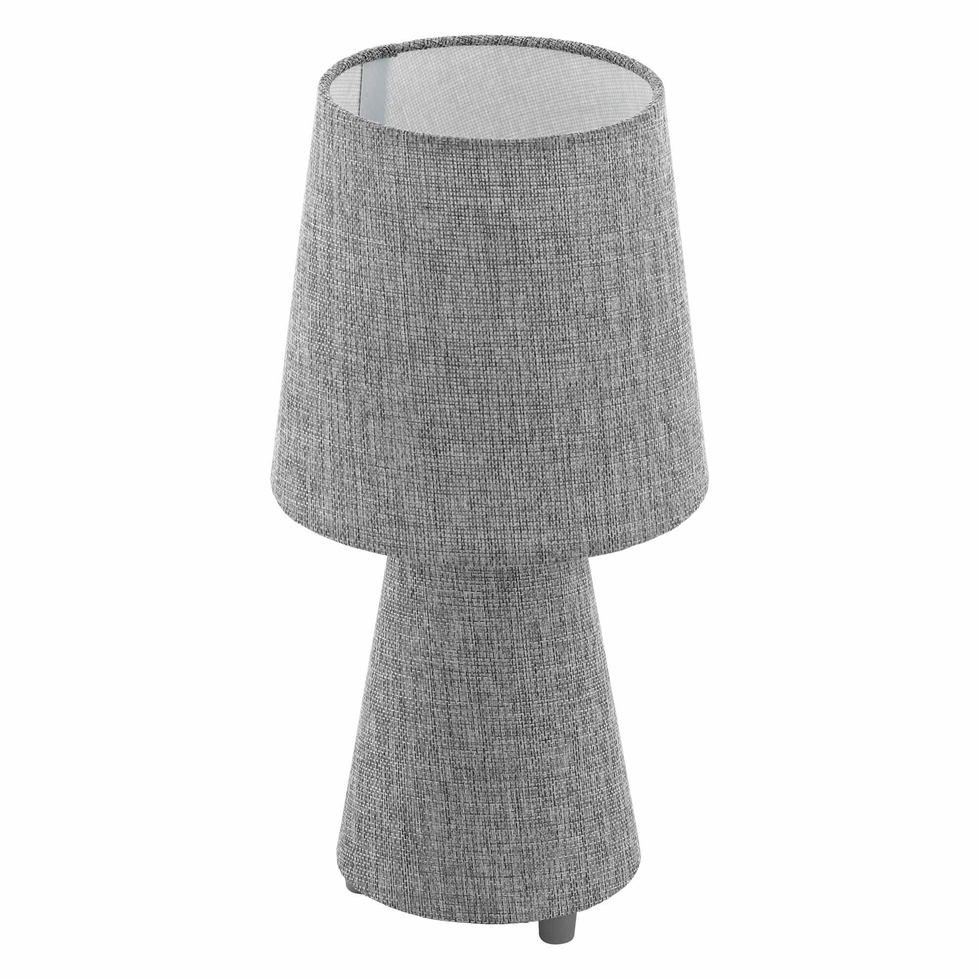 Lampe de table Carpara à double éclairage 13 po, grise