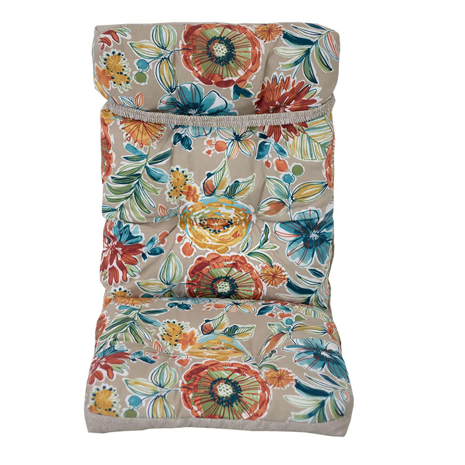 Coussin réversible à dossier haut à motifs floraux