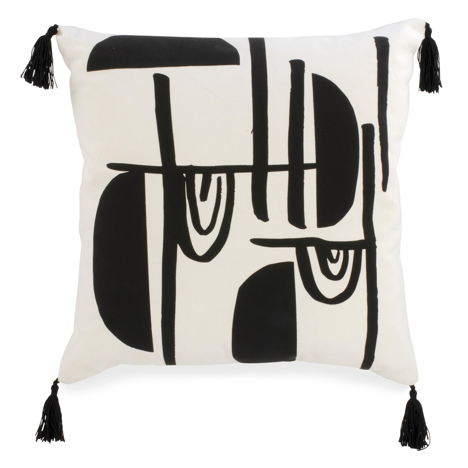 Black And White Abstract Cushion
