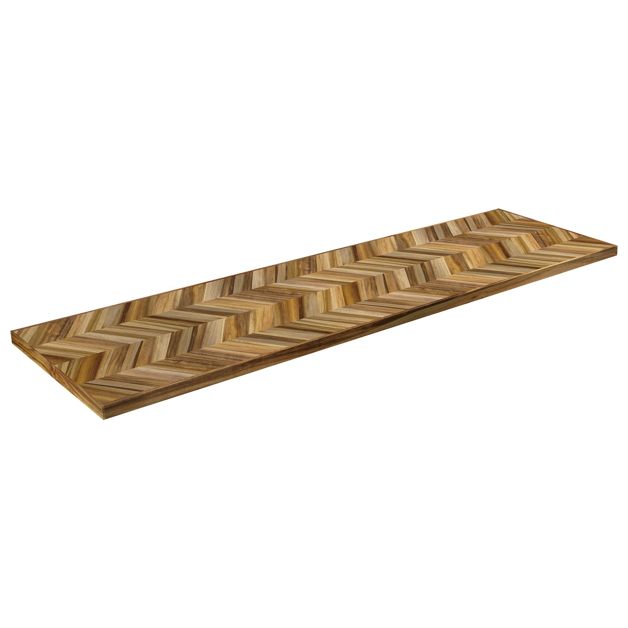 Comptoir en bois chevron naturel, 96 po