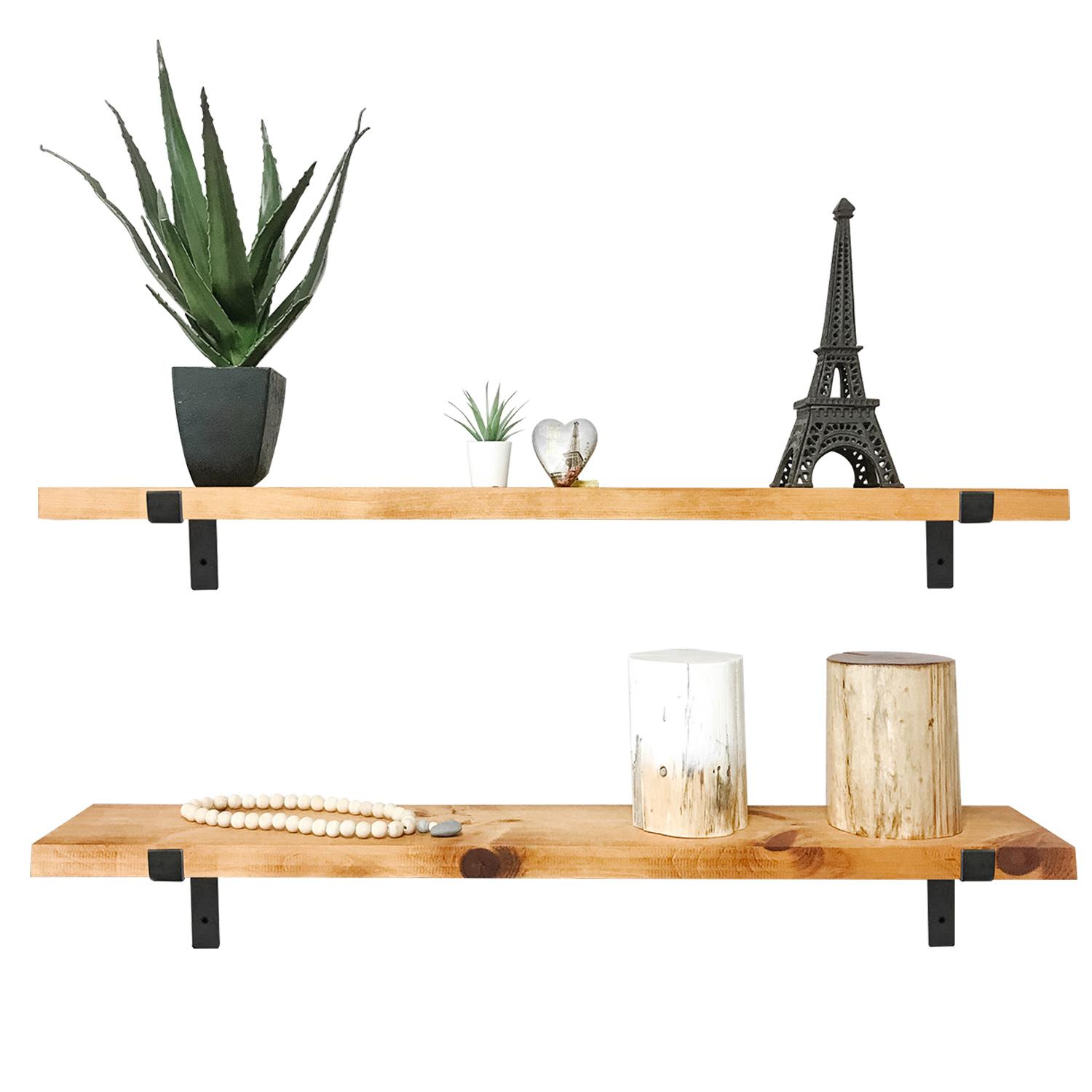 Tablette carrée 6 pi Live Edge en pin blanc