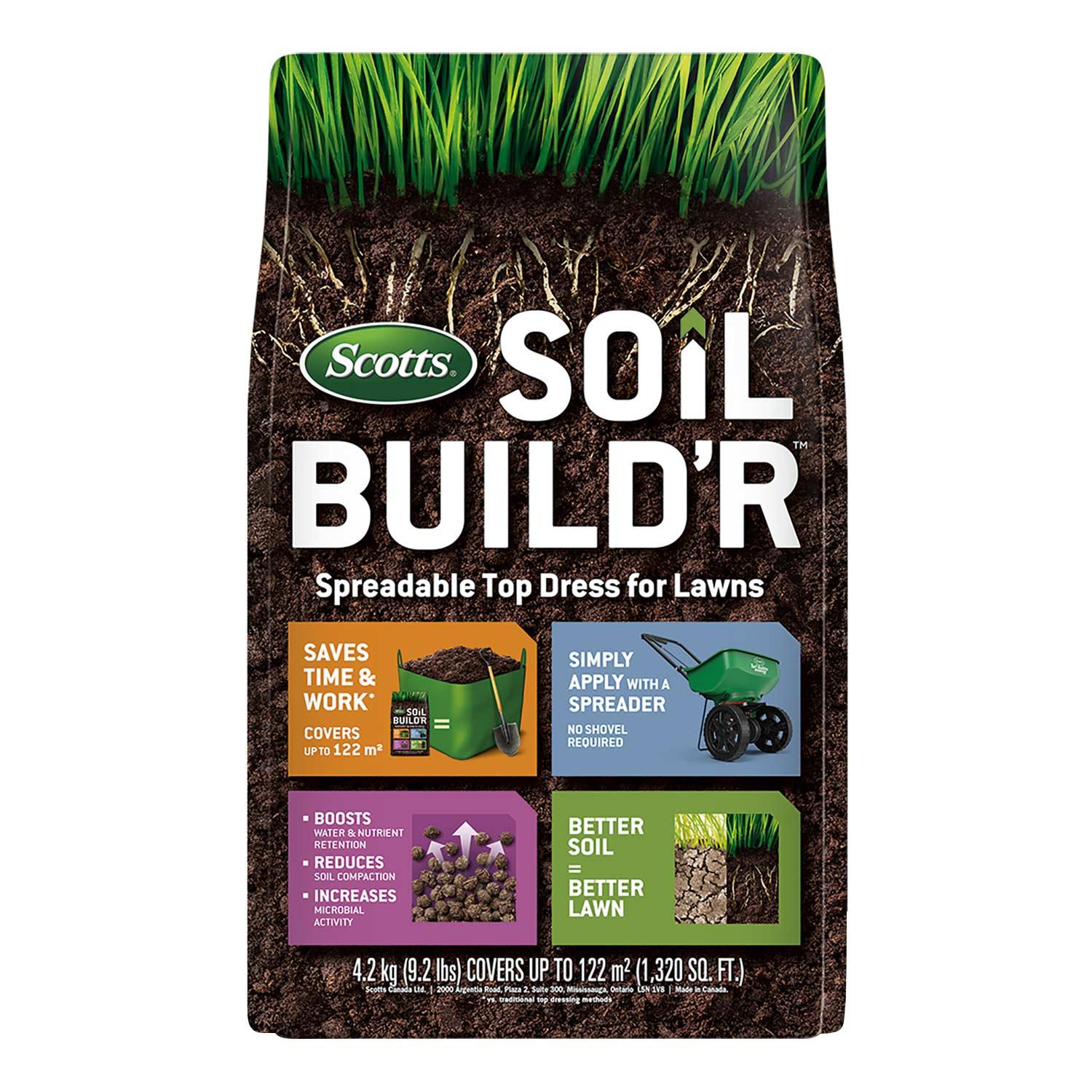 Terreau supérieur à épandre pour pelouses Scotts Soil Build’