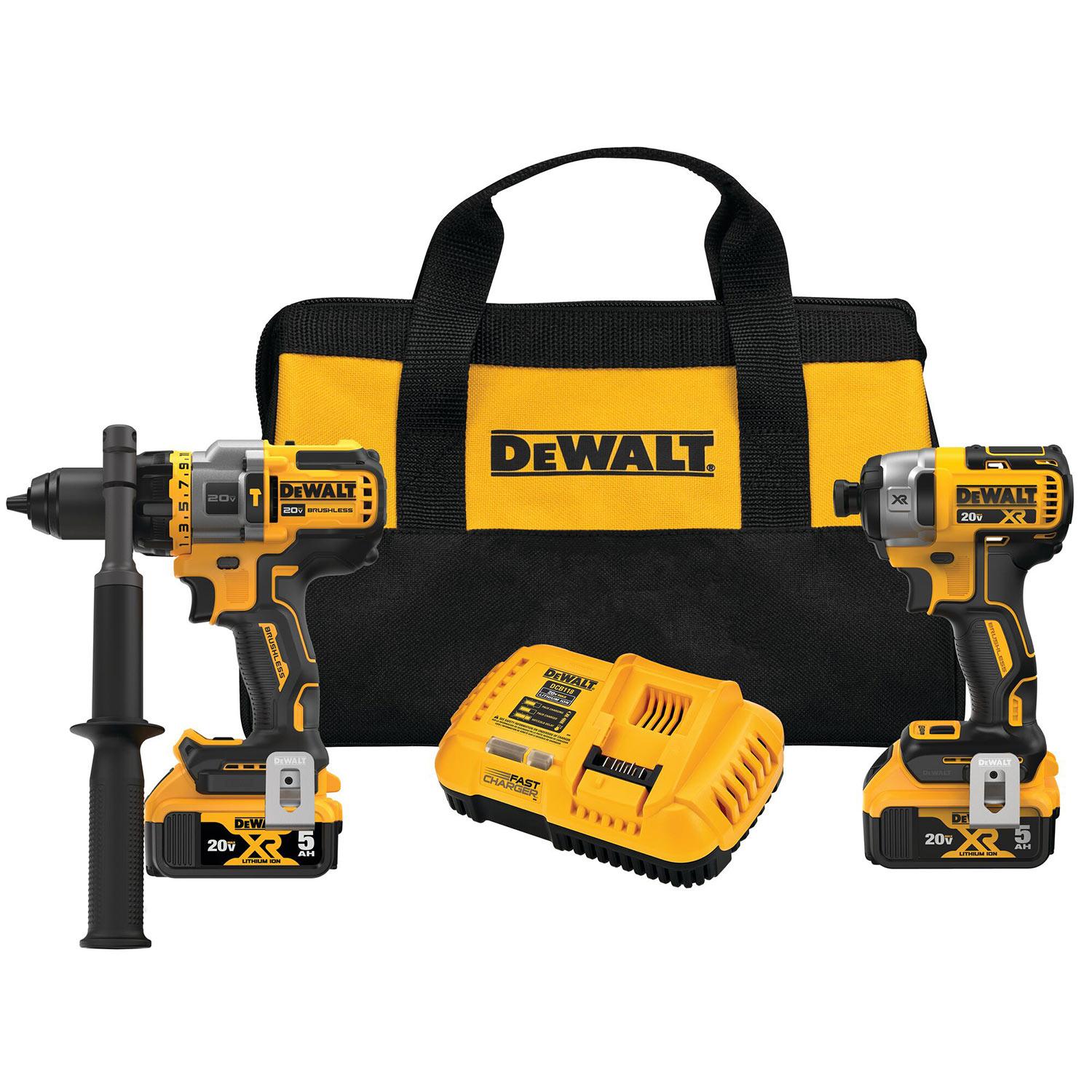 20V Max Brushless Cordless 2 Tool Kit Hammer Drill/Driver