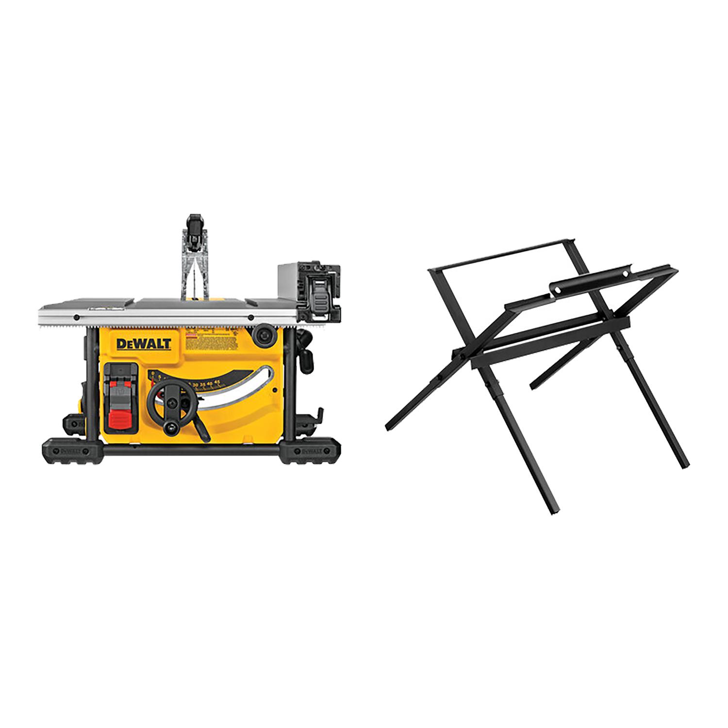 Scie de chantier compacte sur table avec support Dewalt 8 1/