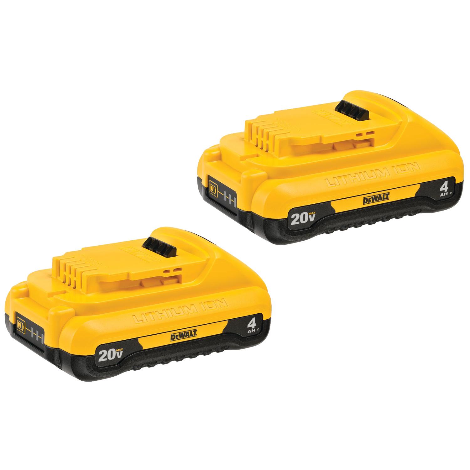 Bloc-batterie compact au lithium-ion Dewalt 20 V Max 4,0 Ah,