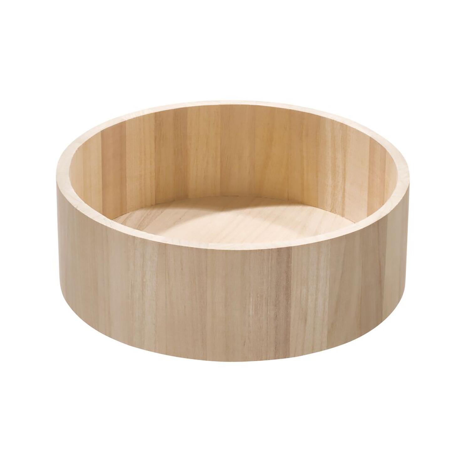 Contenant tournant en bois 10,5 po de haut