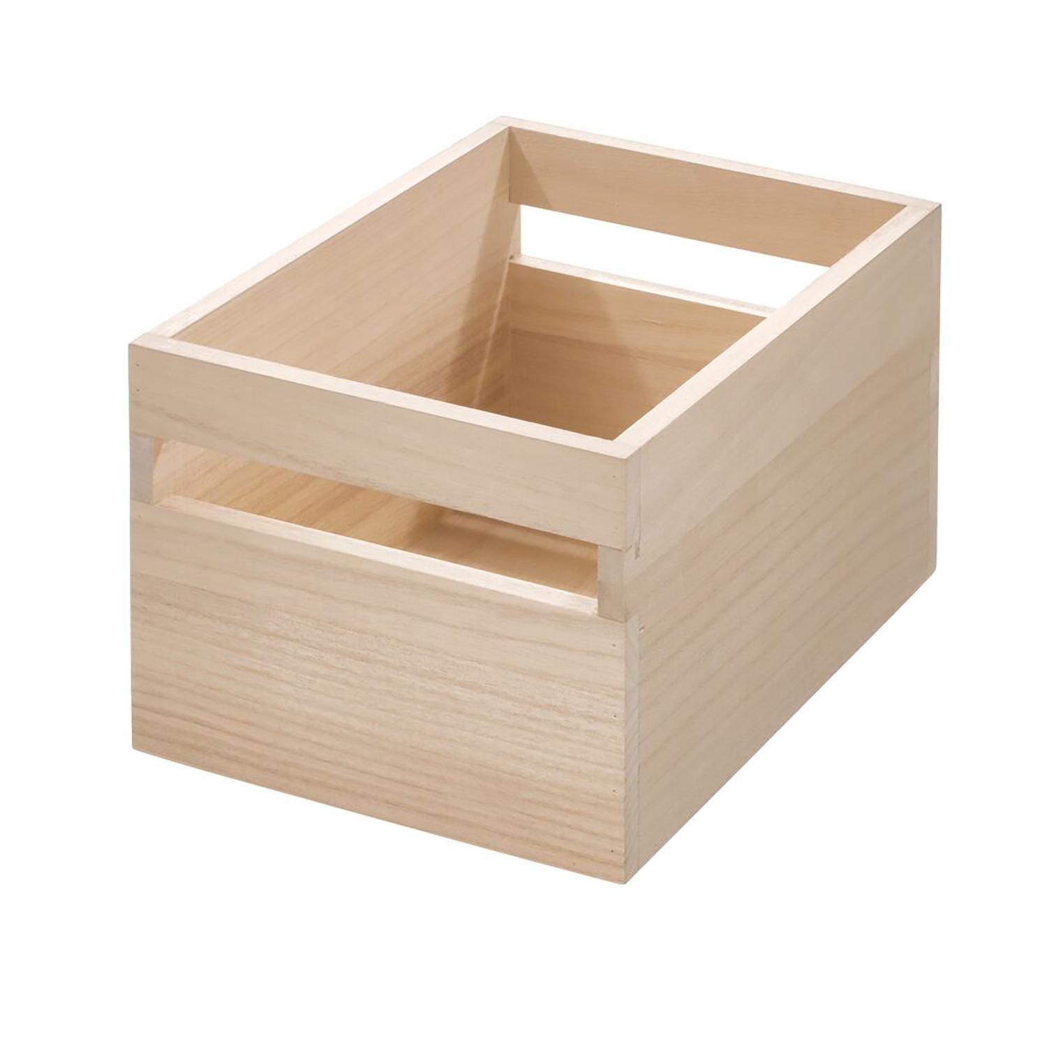 10" x 7.5" x 6" Wood Handled Bin