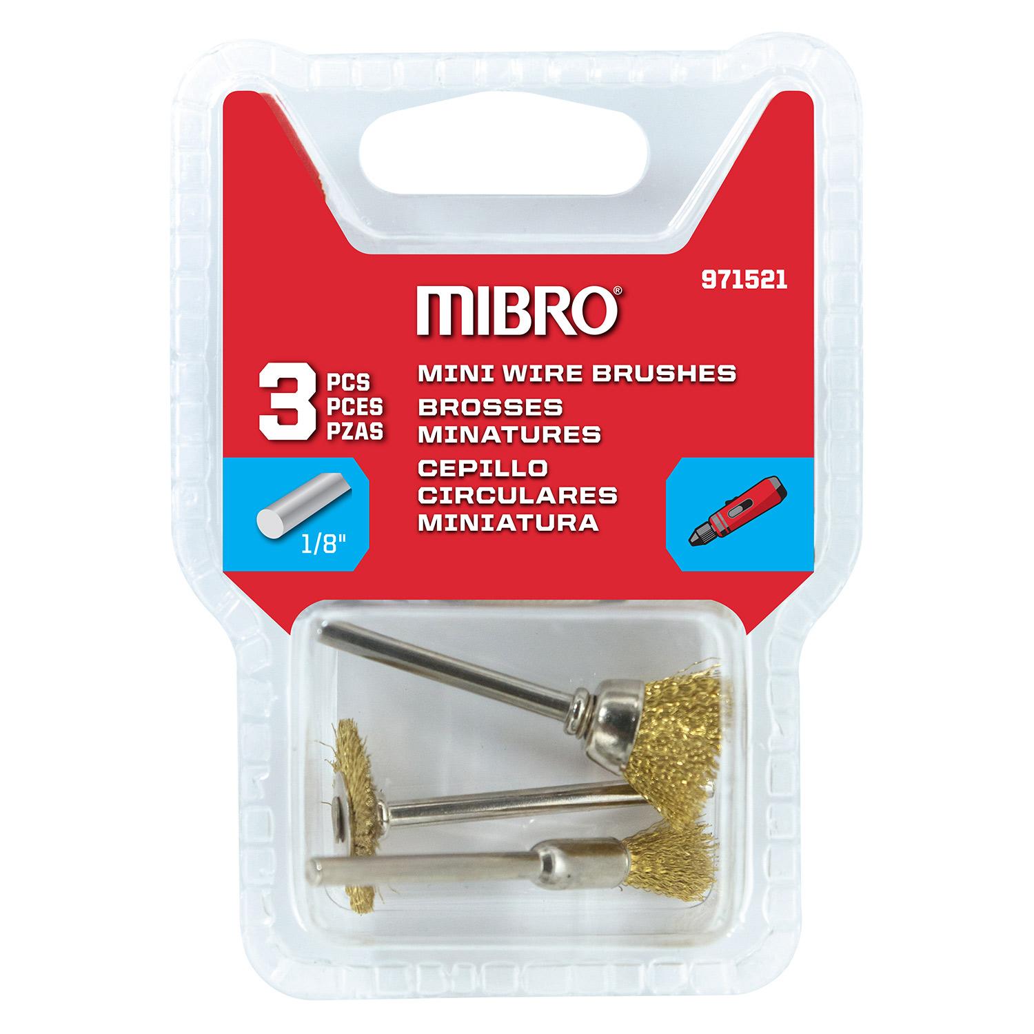 Trousse de mini brosse en fil métallique 3 pièces