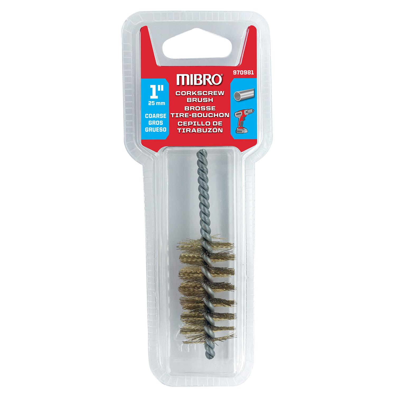 Brosse à tube en acier recouvert de laiton 1 po